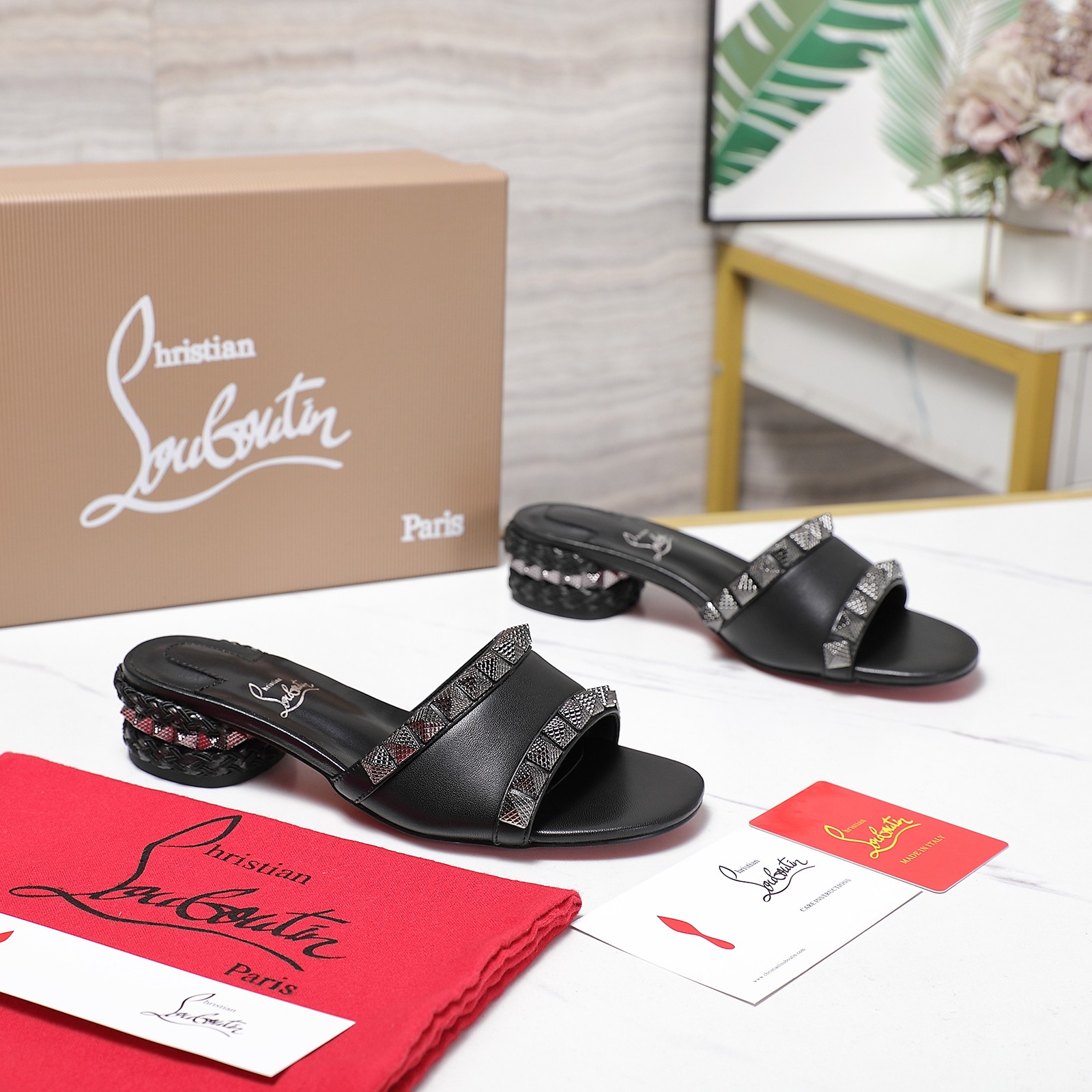 Christian Louboutin Red Bottom Shoes: Las Vegas-inspired luxury, limited global collection.
