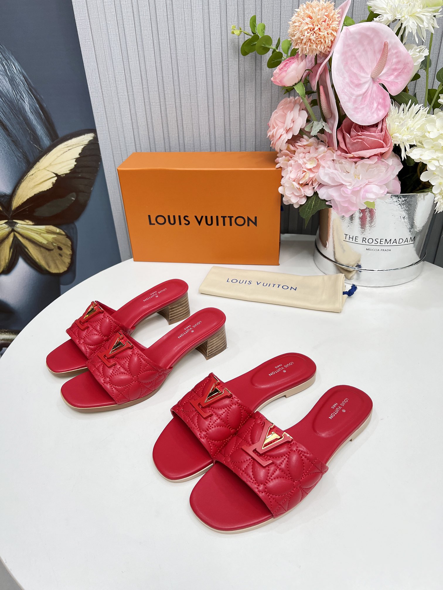 Louis Vuitton Echt leer Rubber