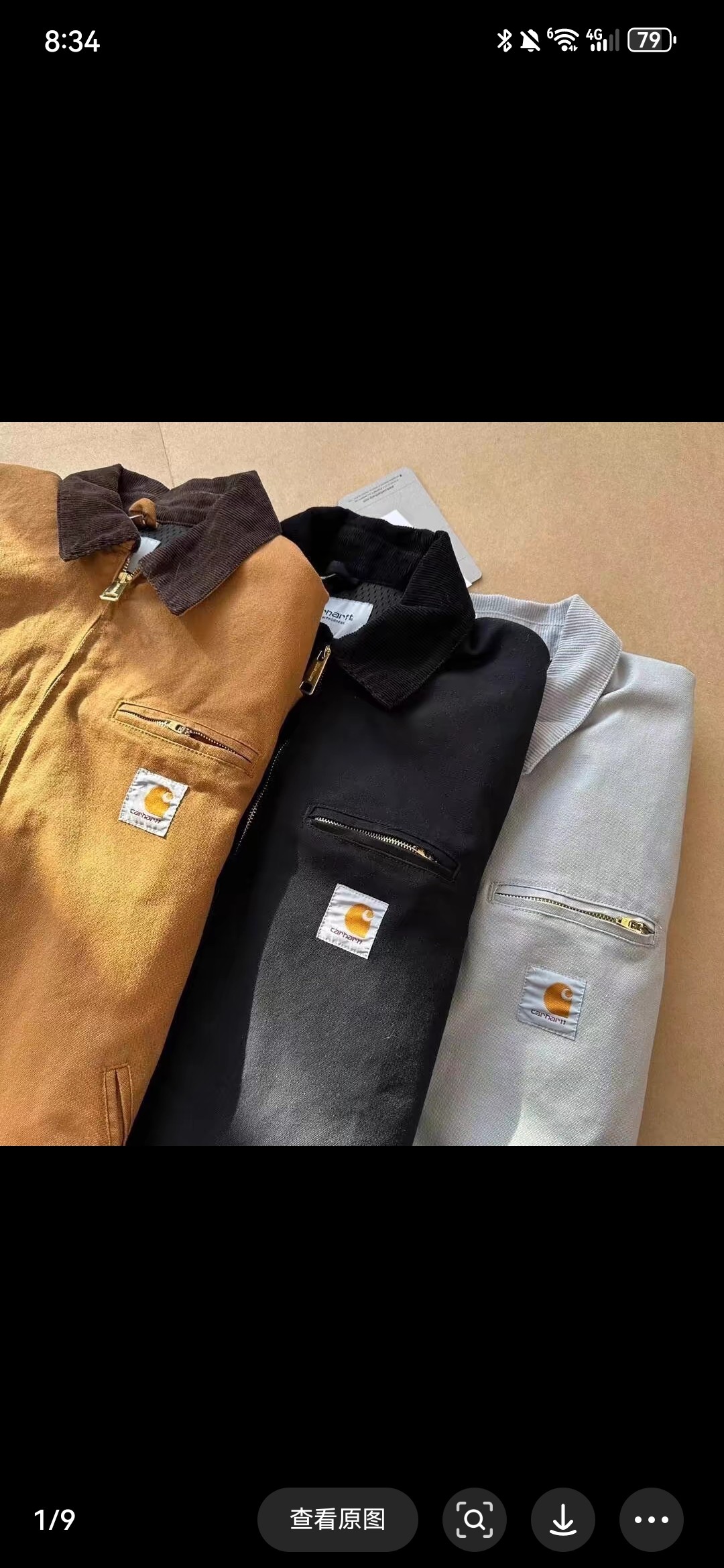 Carhartt Kleding Jas &Jassen Goud Weven Unisex Canvas Corduroy Meshdoek Lente/herfstcollectie Vintage