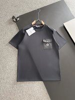 Moncler Clothing T-Shirt Black Grey White Unisex Short Sleeve