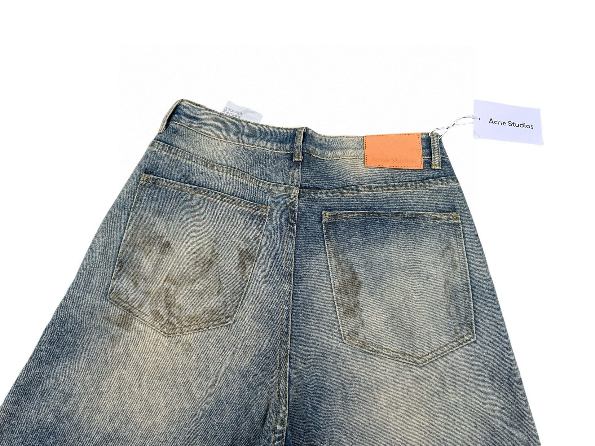 Acne Studios Vaqueros Anchos Teñidos Desgastados Unisex - Estilo Clásico 33 i1743238158147 7473 0 32