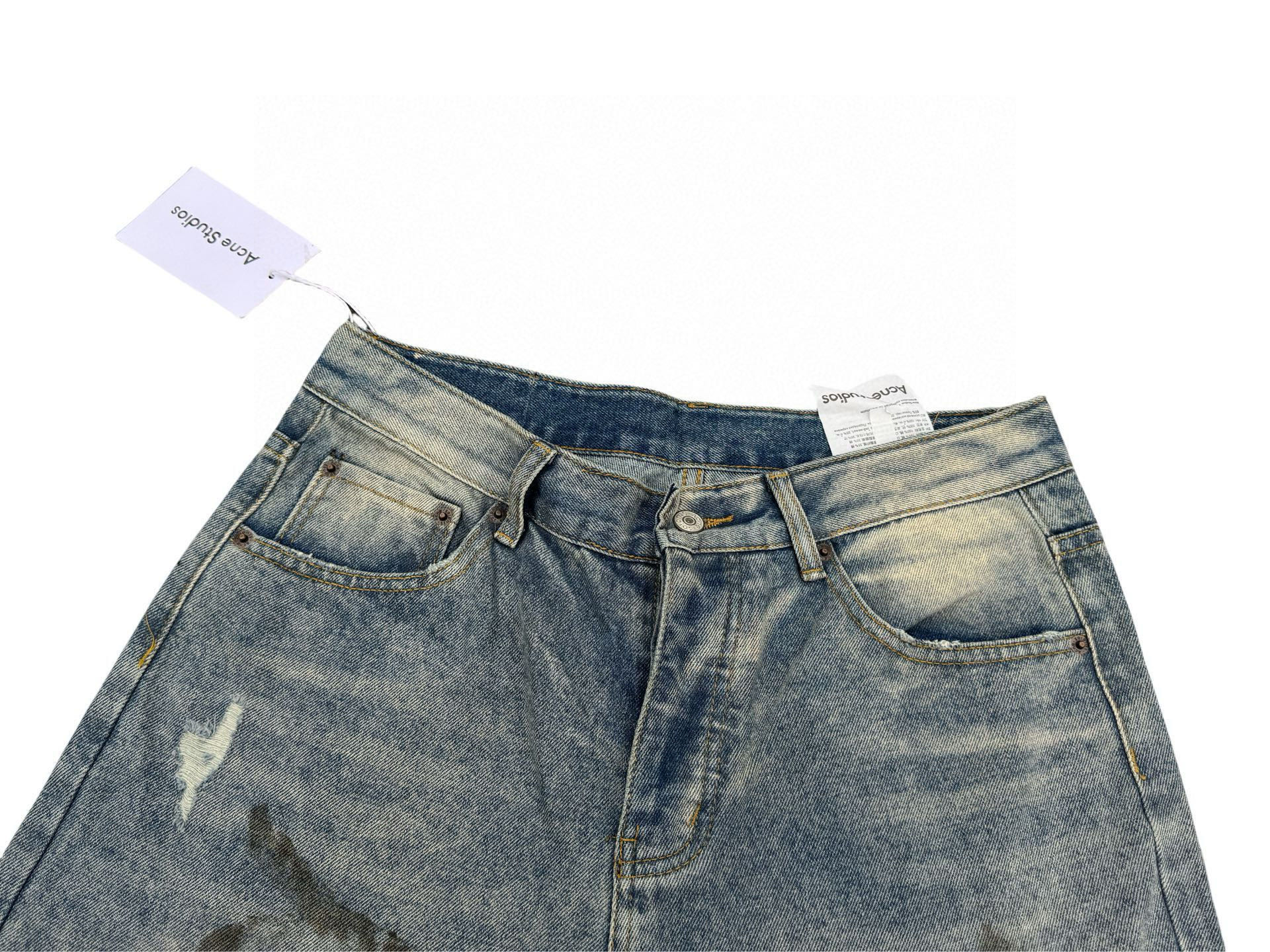 Acne Studios Vaqueros Anchos Teñidos Desgastados Unisex - Estilo Clásico 26 i1743238161728 4299 0 25