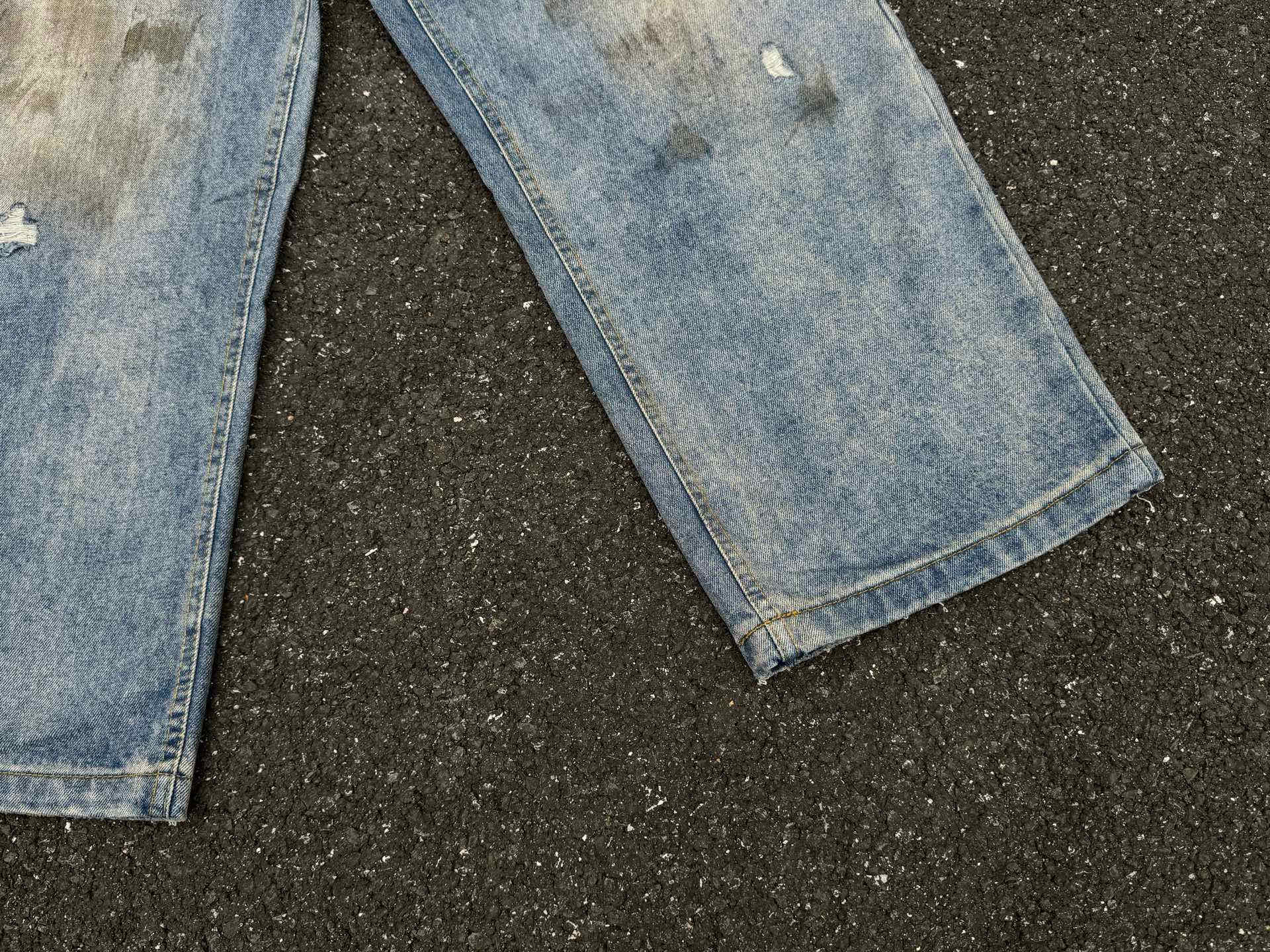 Acne Studios Vaqueros Anchos Teñidos Desgastados Unisex - Estilo Clásico 14 i1743238165502 2023 0 12