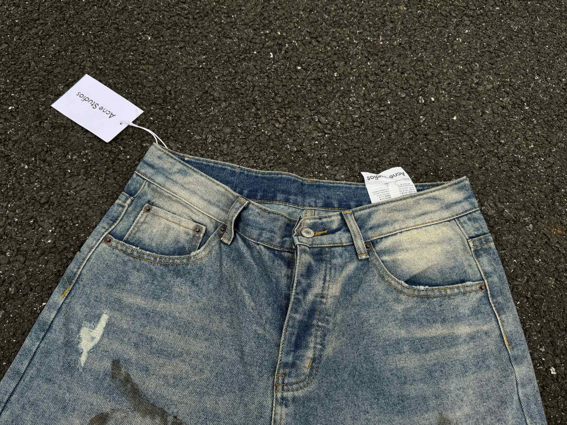 Acne Studios Vaqueros Anchos Teñidos Desgastados Unisex - Estilo Clásico 12 i1743238168207 798 0 10