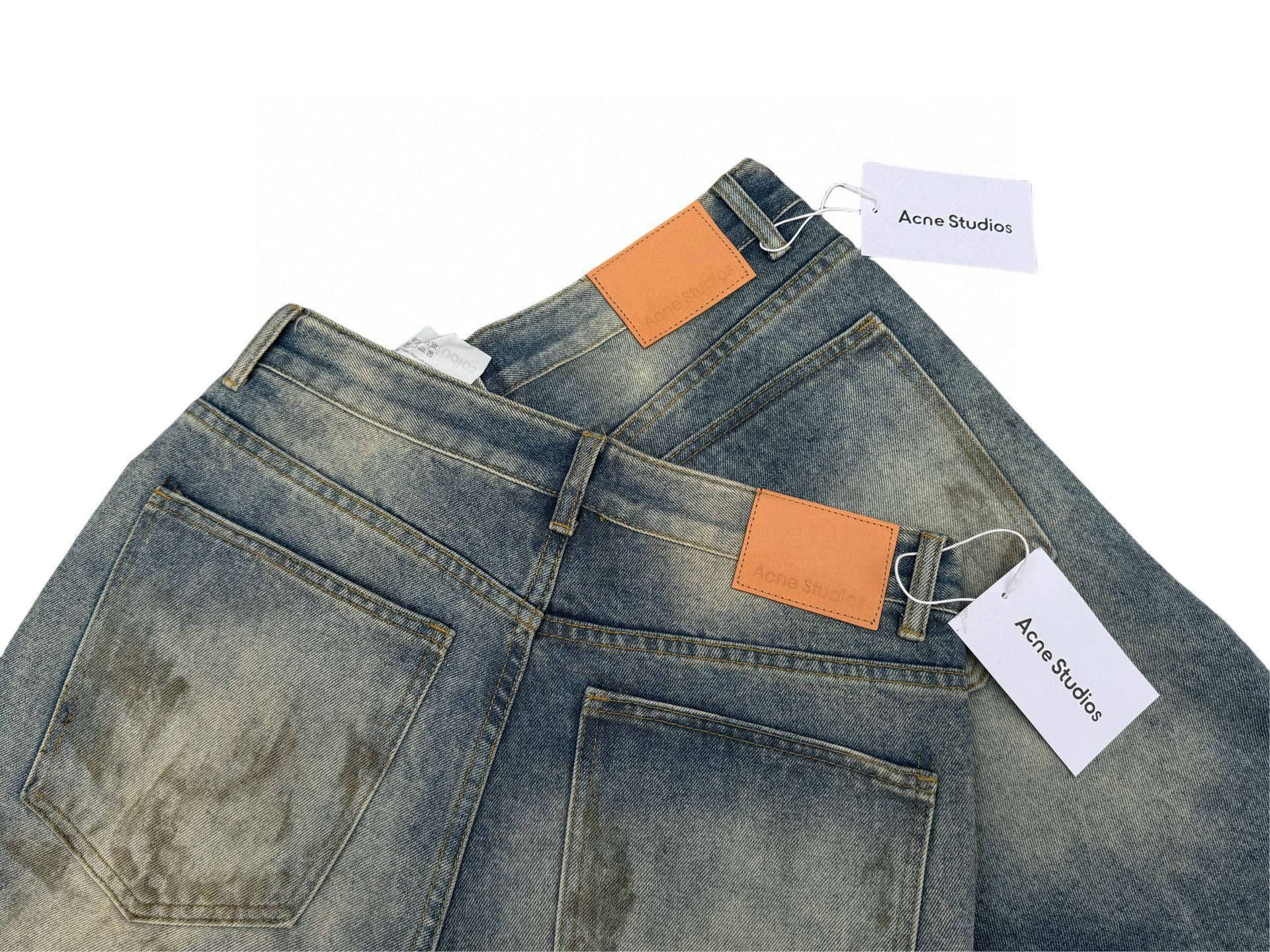Acne Studios Vaqueros Anchos Teñidos Desgastados Unisex - Estilo Clásico 24 i1743238168249 5912 0 23