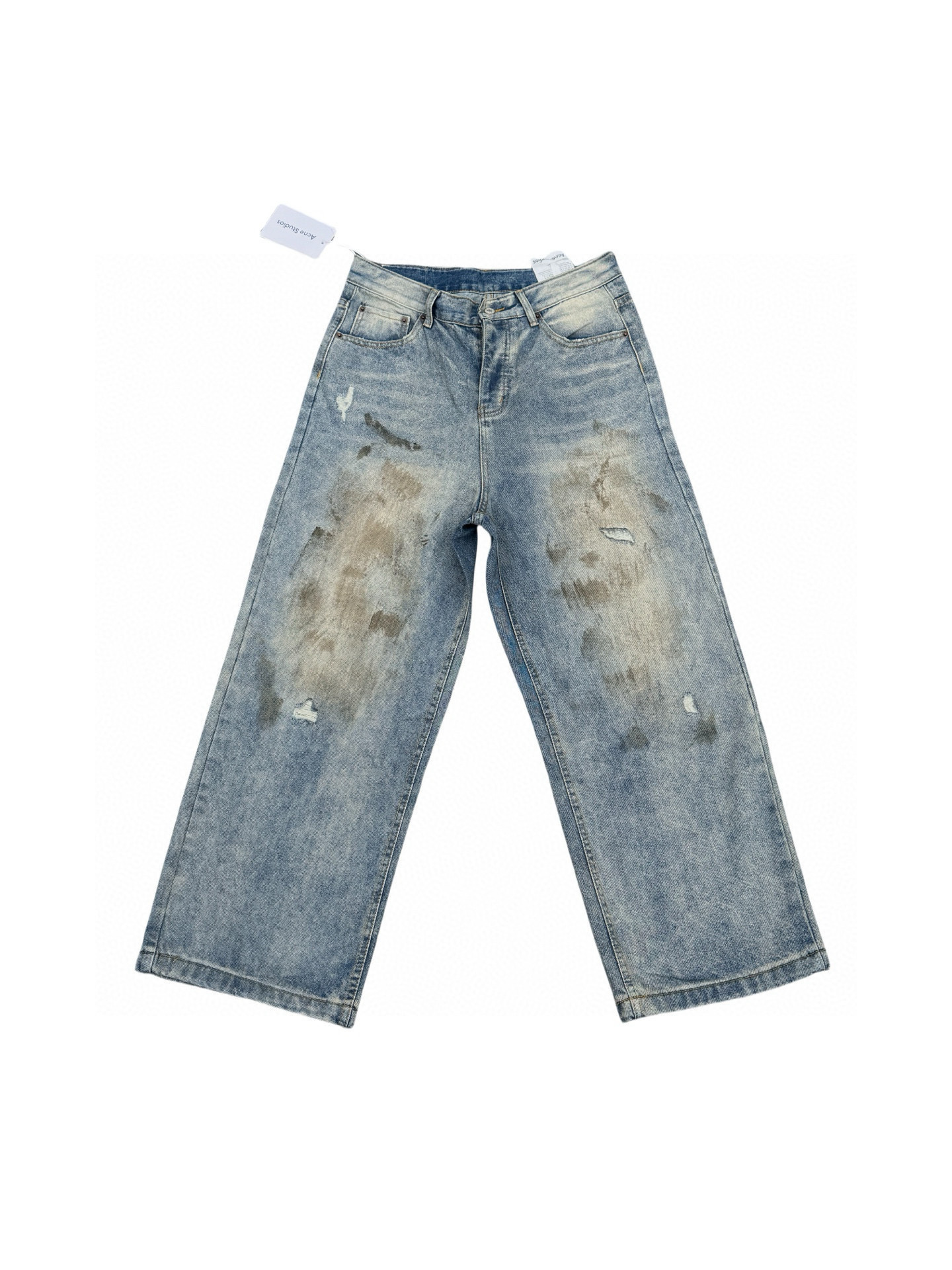 Acne Studios Vaqueros Anchos Teñidos Desgastados Unisex - Estilo Clásico 21 i1743238169212 4514 0 20