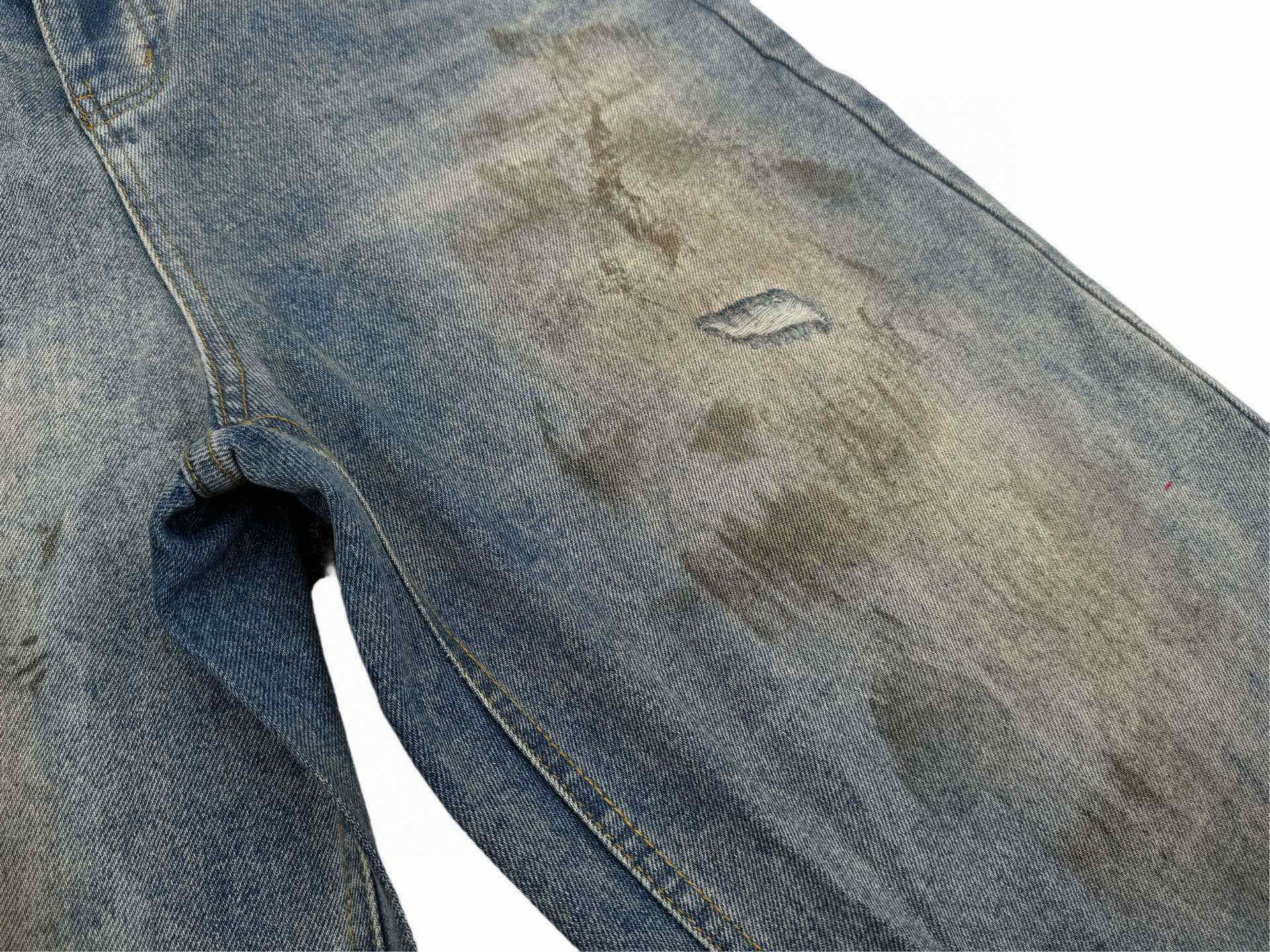 Acne Studios Vaqueros Anchos Teñidos Desgastados Unisex - Estilo Clásico 34 i1743238170877 8017 0 33