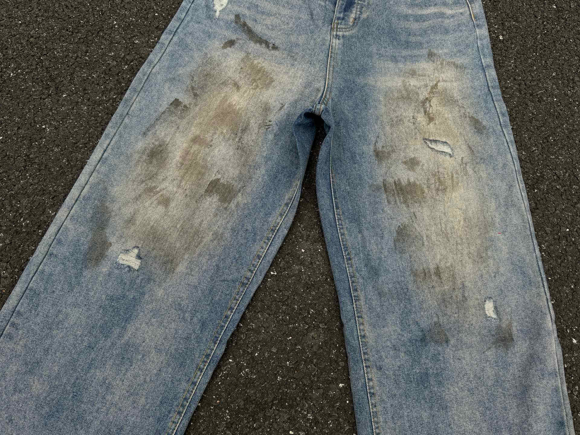 Acne Studios Vaqueros Anchos Teñidos Desgastados Unisex - Estilo Clásico 13 i1743238170900 7806 0 11