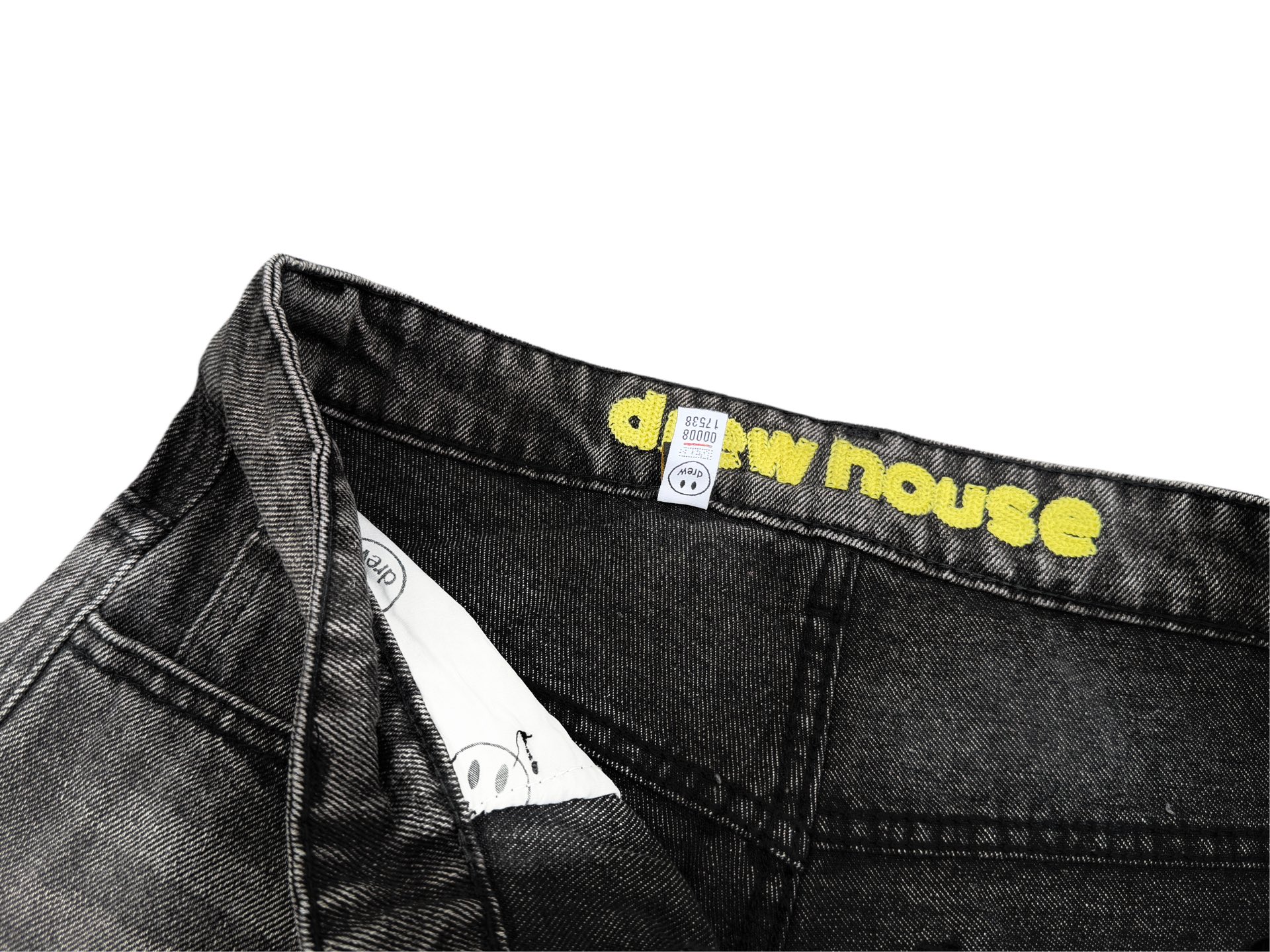 DREW HOUSE Jeans Rectos Anchos Destruidos con Smiley Face para Hombre y Mujer 26 i1743994521185 7056 0 25