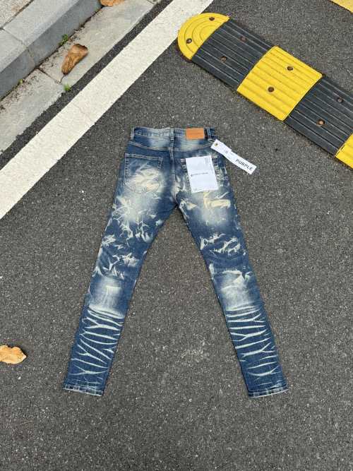 Purple Brand Distressed Slim Fit Stretch Jeans for Men and Women