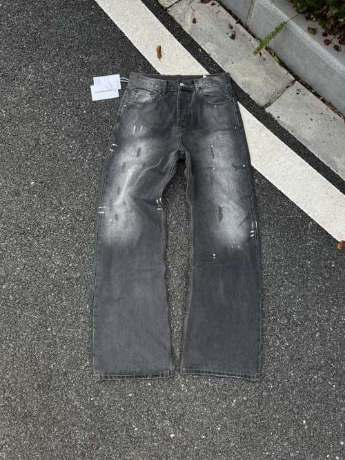 Acne Studios FW24 Distressed Wide Leg Jeans Unisex Design