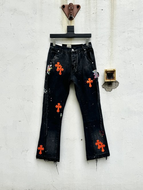 GALLERY DEPT. Chrome Hearts Cross Patchwork Flared Denim Jeans 1 GALLERY DEPT. Chrome Hearts Cross Patchwork Flared Denim Jeans