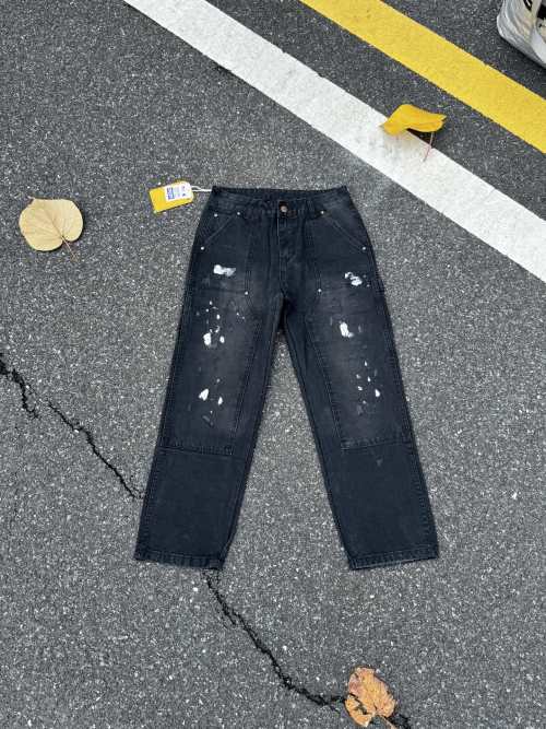 Carhartt WIP Vintage Splatter-Paint Carpenter Jeans - Straight Leg, Black 1 Carhartt WIP Vintage Splatter-Paint Carpenter Jeans - Straight Leg, Black