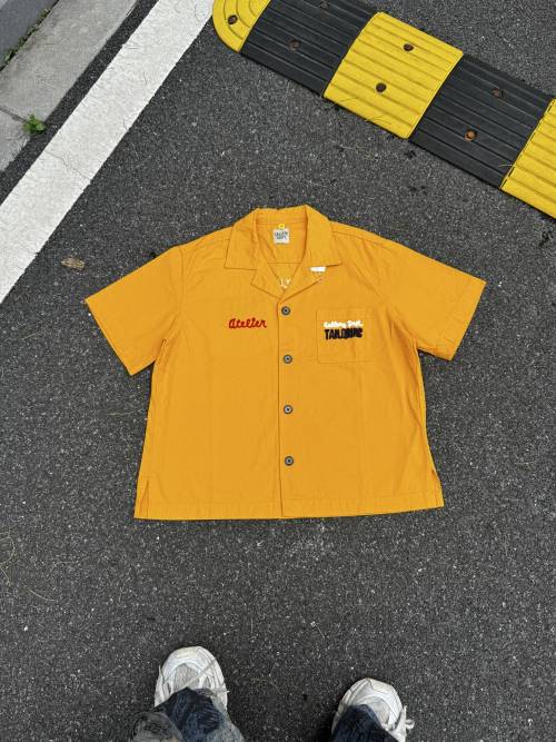 Gallery Dept. Atelier Parker Shirt Naranja Bordada, Manga Corta, Unisex 1 Gallery Dept. Atelier Parker Shirt Naranja Bordada, Manga Corta, Unisex