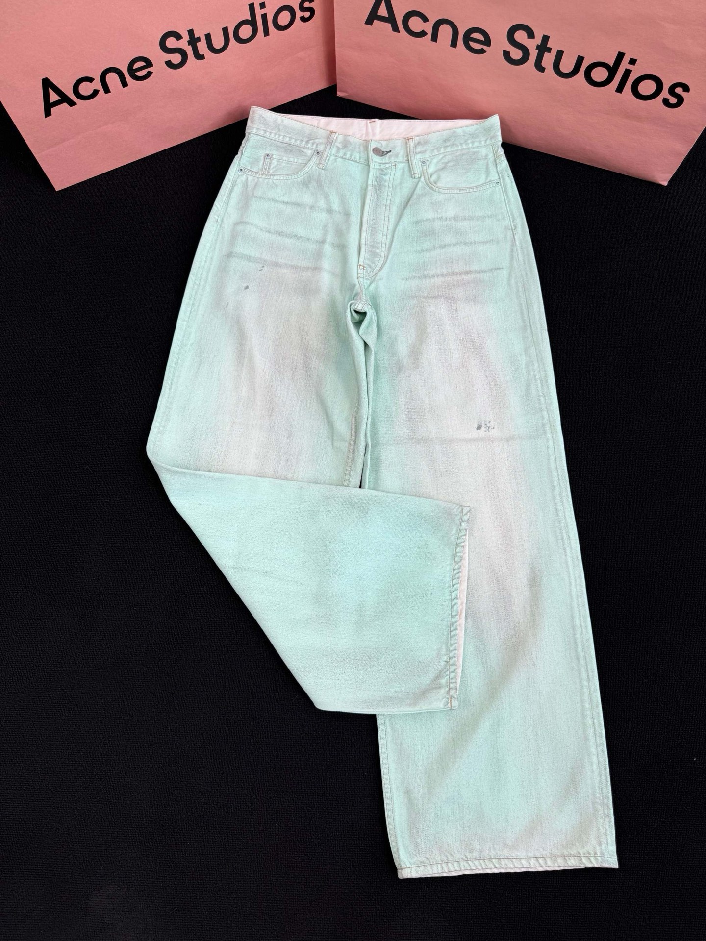 Acne Studios 1981M Pantalones Vaqueros Verde Fluorescente Unisex 10 i1747757821597 4212 0 8