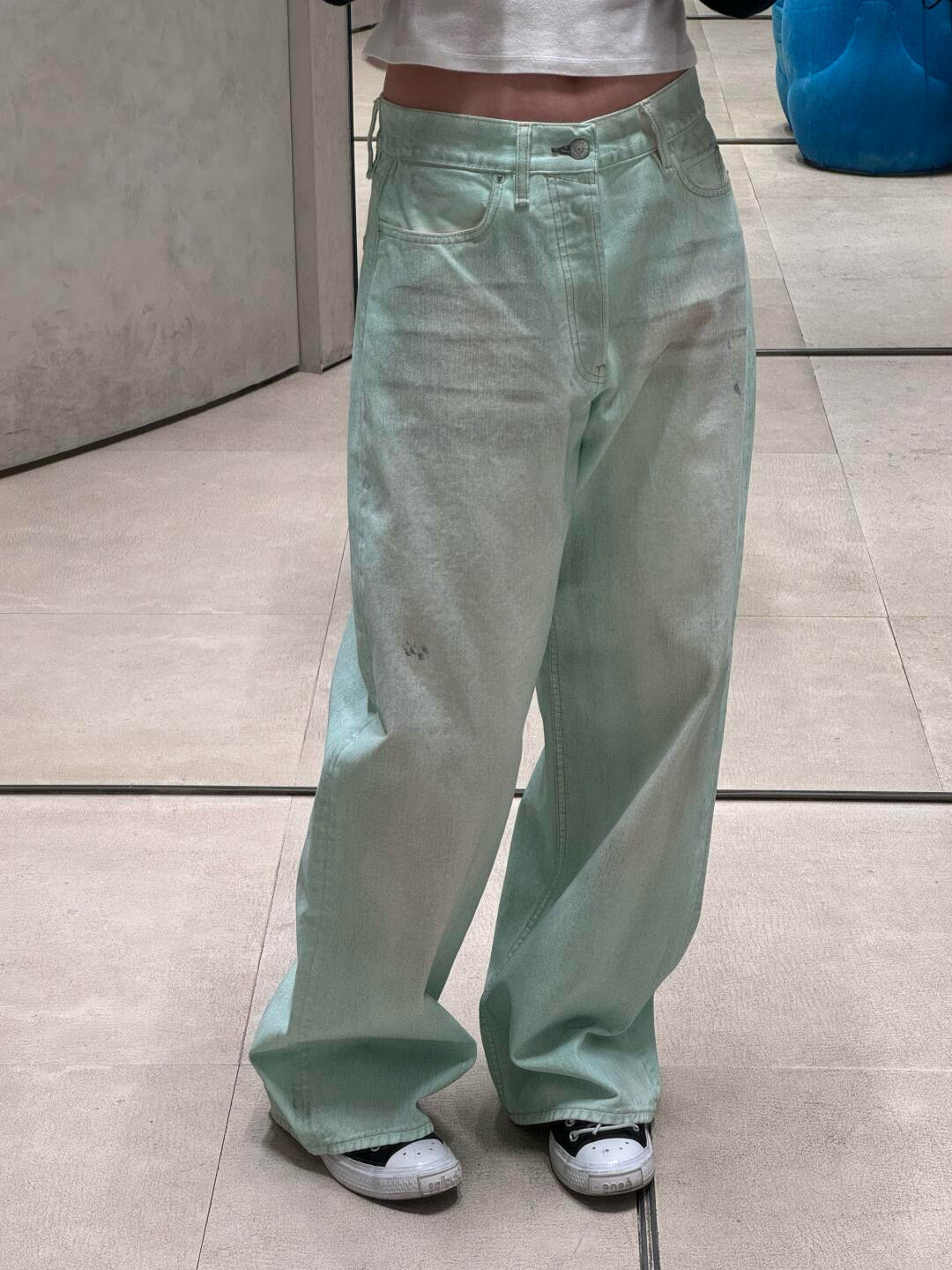Acne Studios 1981M Pantalones Vaqueros Verde Fluorescente Unisex 3 i1747757827365 4968 0 1