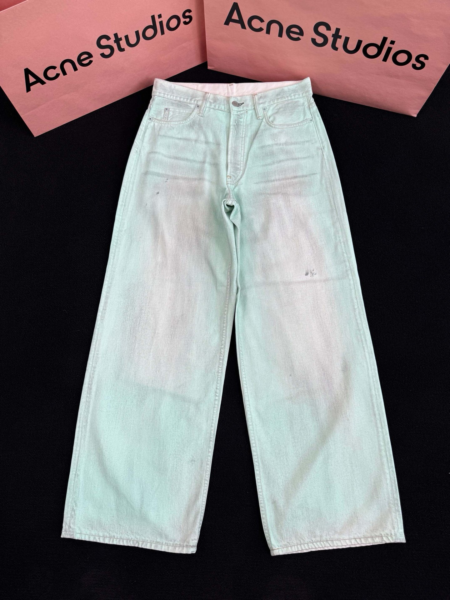 Acne Studios 1981M Pantalones Vaqueros Verde Fluorescente Unisex 9 i1747757827554 4538 0 7