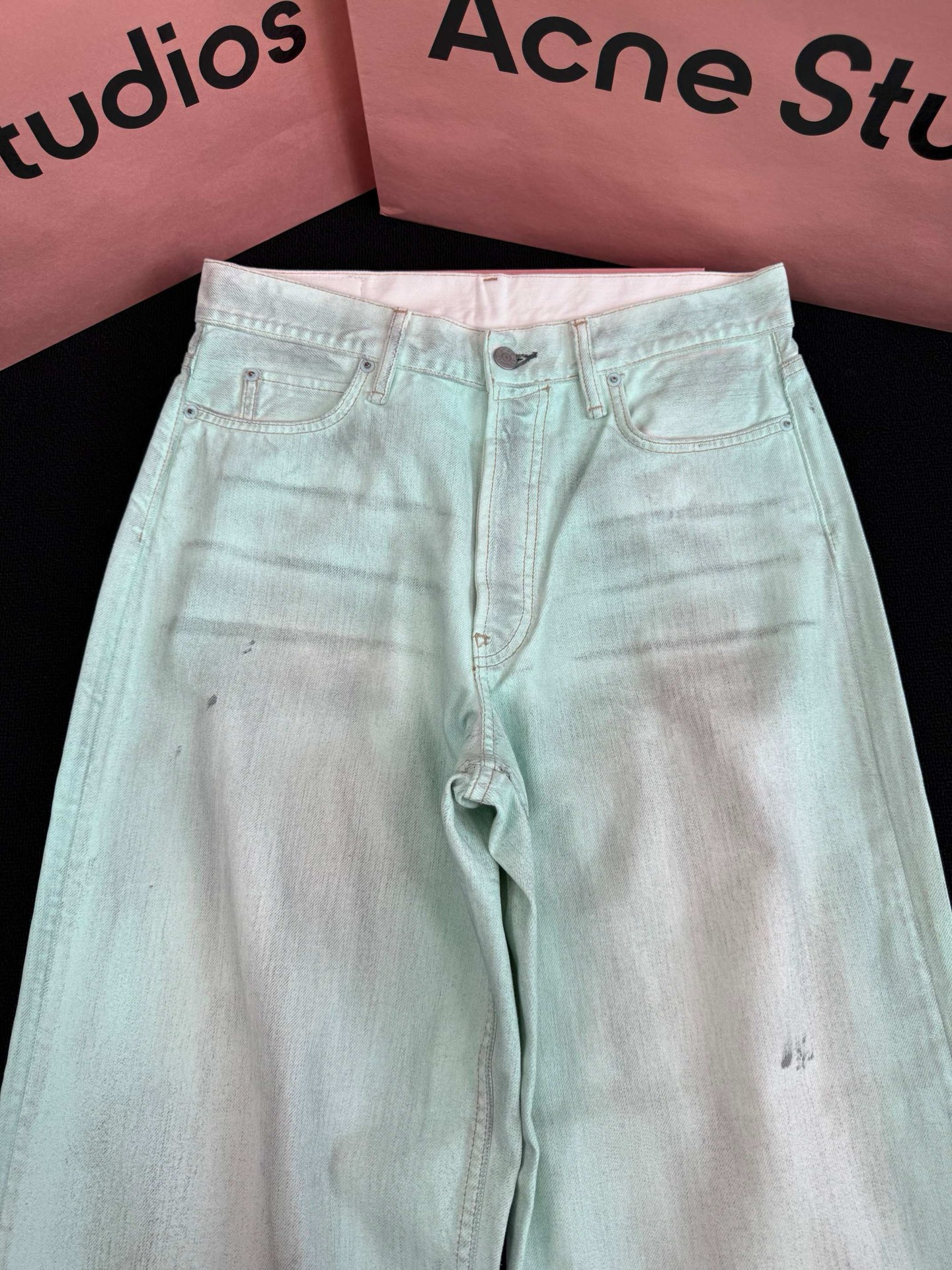 Acne Studios 1981M Pantalones Vaqueros Verde Fluorescente Unisex 14 i1747757829301 2577 0 12