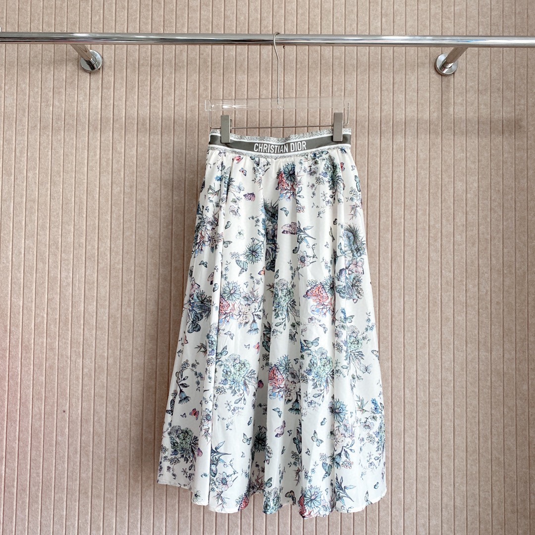 Dior Clothing Skirts White Printing Vintage