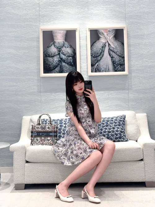 Dior Papillon Butterfly Print Dress with Slip - Elegant Floral Design 1 Dior Papillon Butterfly Print Dress with Slip - Elegant Floral Design