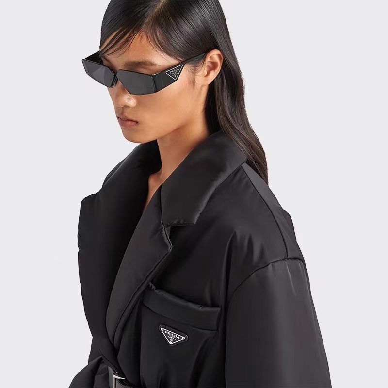 Prada Women's Black Belted Padded Jacket | Winter Fall New Collection 3 i1756525801753 4455 0 2