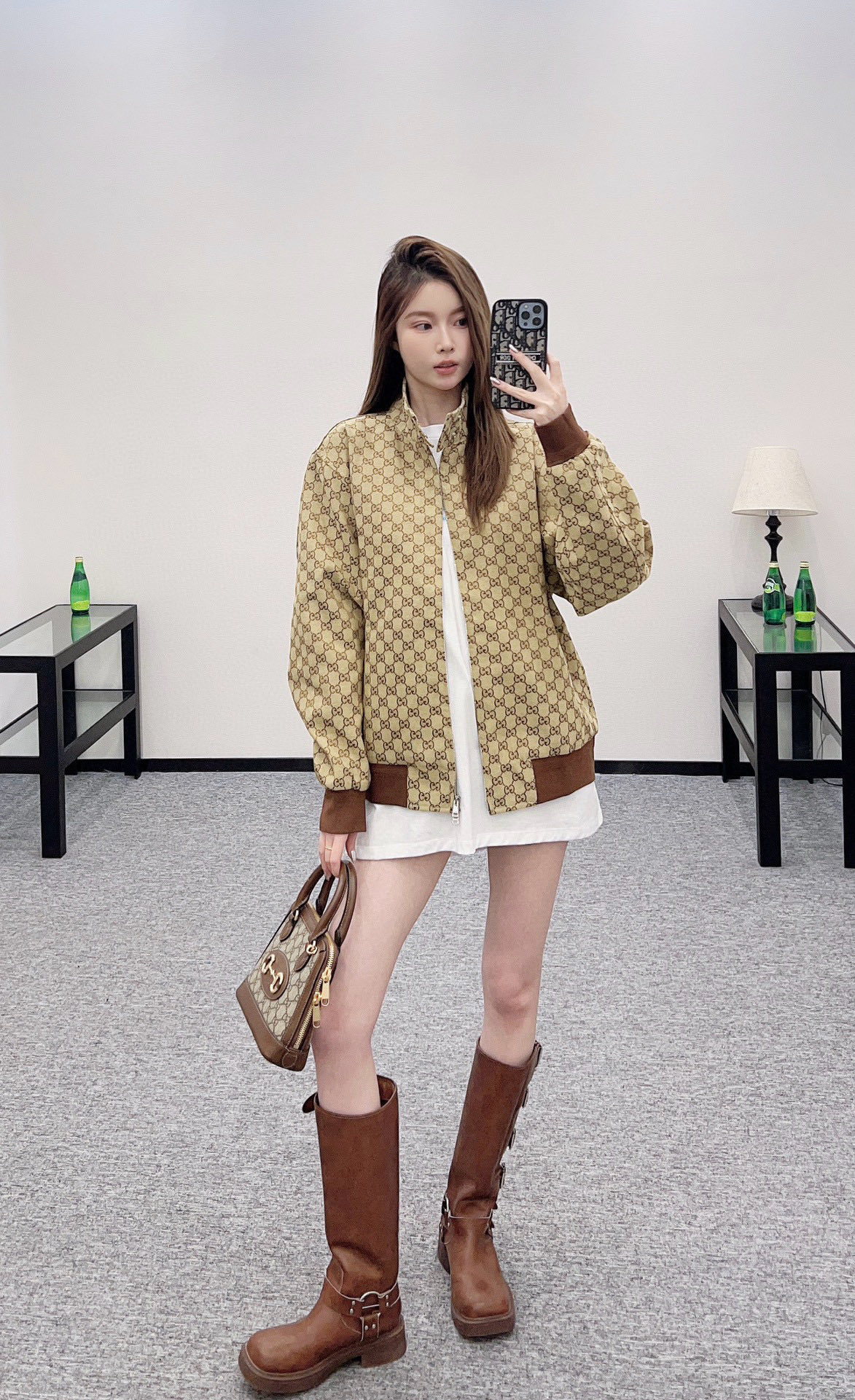 Gucci Jacquard Jacket - Oversized Fit, Double G Pattern, Ribbed Details 3 i1756552955478 238 0 2