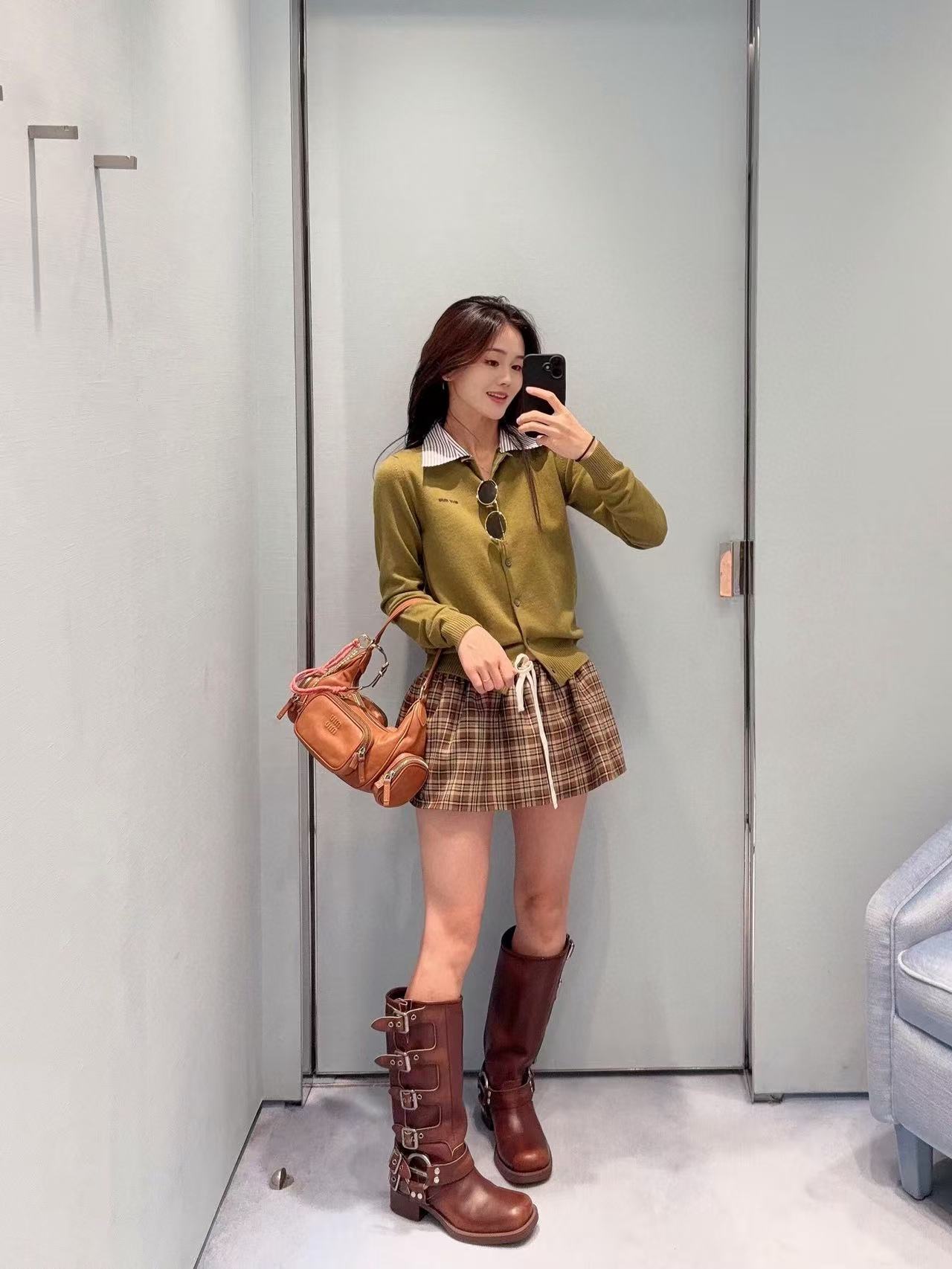 Miu Miu Vintage Plaid Ballet Mini Skirt, High-Waisted A-Line 3 i1759204629861 6995 0 2