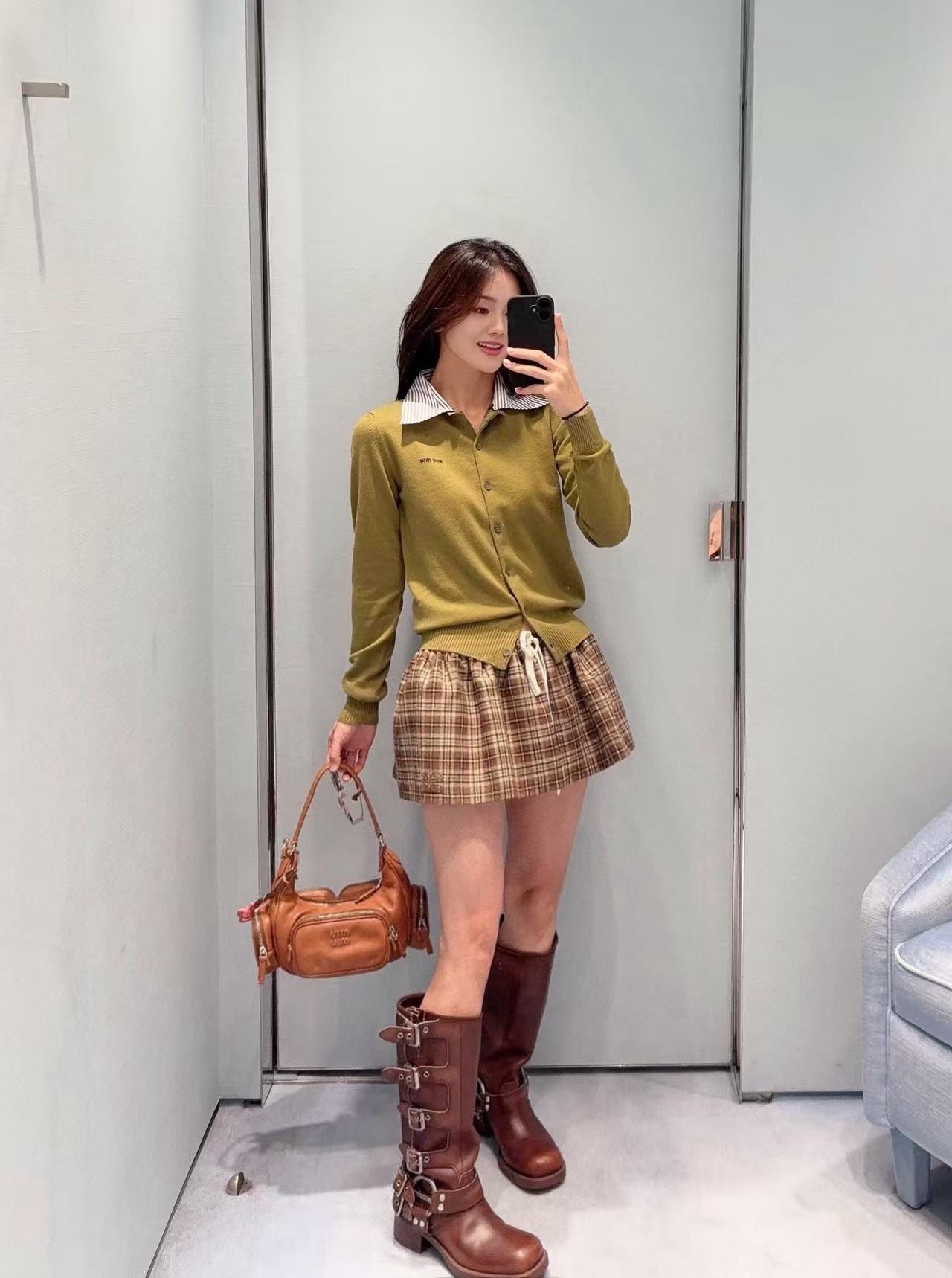 Miu Miu Vintage Plaid Ballet Mini Skirt, High-Waisted A-Line 1 i1759204629861 7236 0 0
