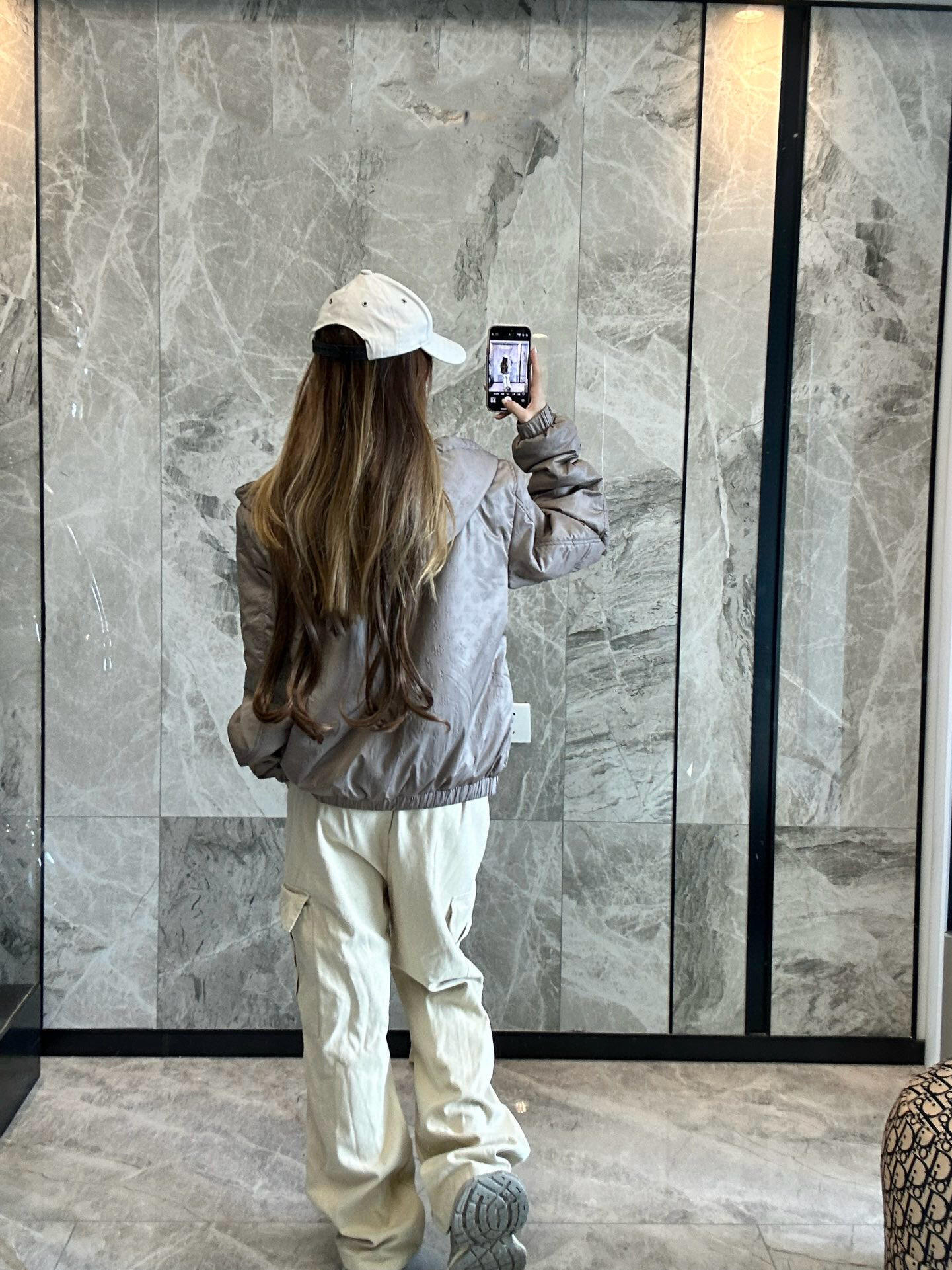 Louis Vuitton Monogram Embossed Hooded Windbreaker Jacket Unisex Oversized