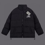 Balenciaga Clothing Down Jacket Apricot Color Black Unisex Cotton Plastic Winter Collection