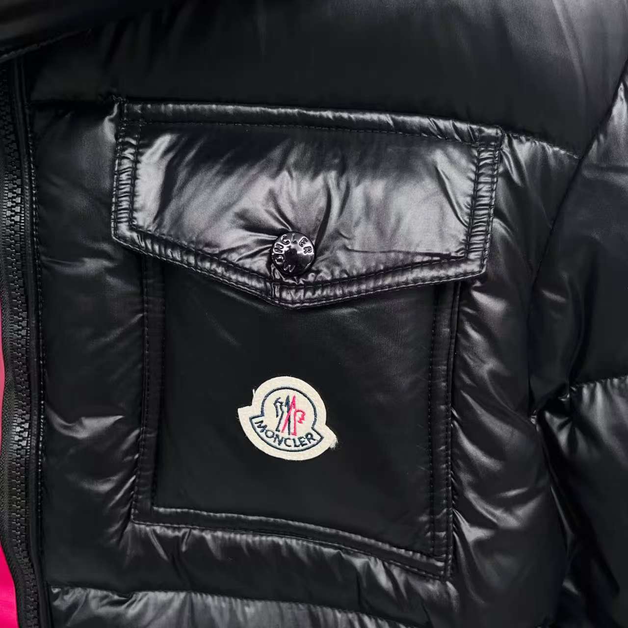 Mom let モンコウ三色織帯ダウンジャケット