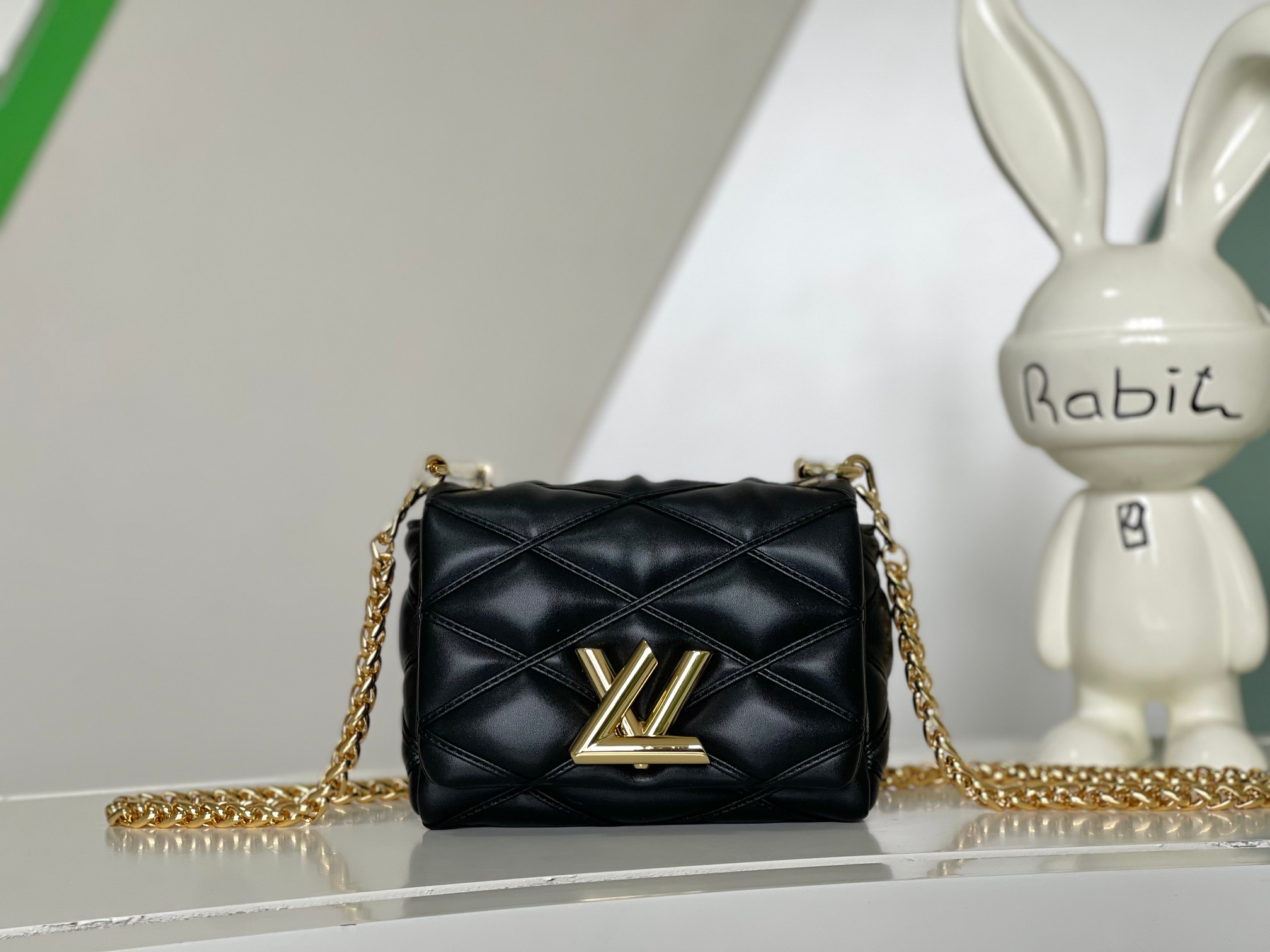 Louis Vuitton Bags Handbags AAAA Quality Replica
 Black Gold Cotton Cowhide Lambskin Sheepskin LV Twist M23625