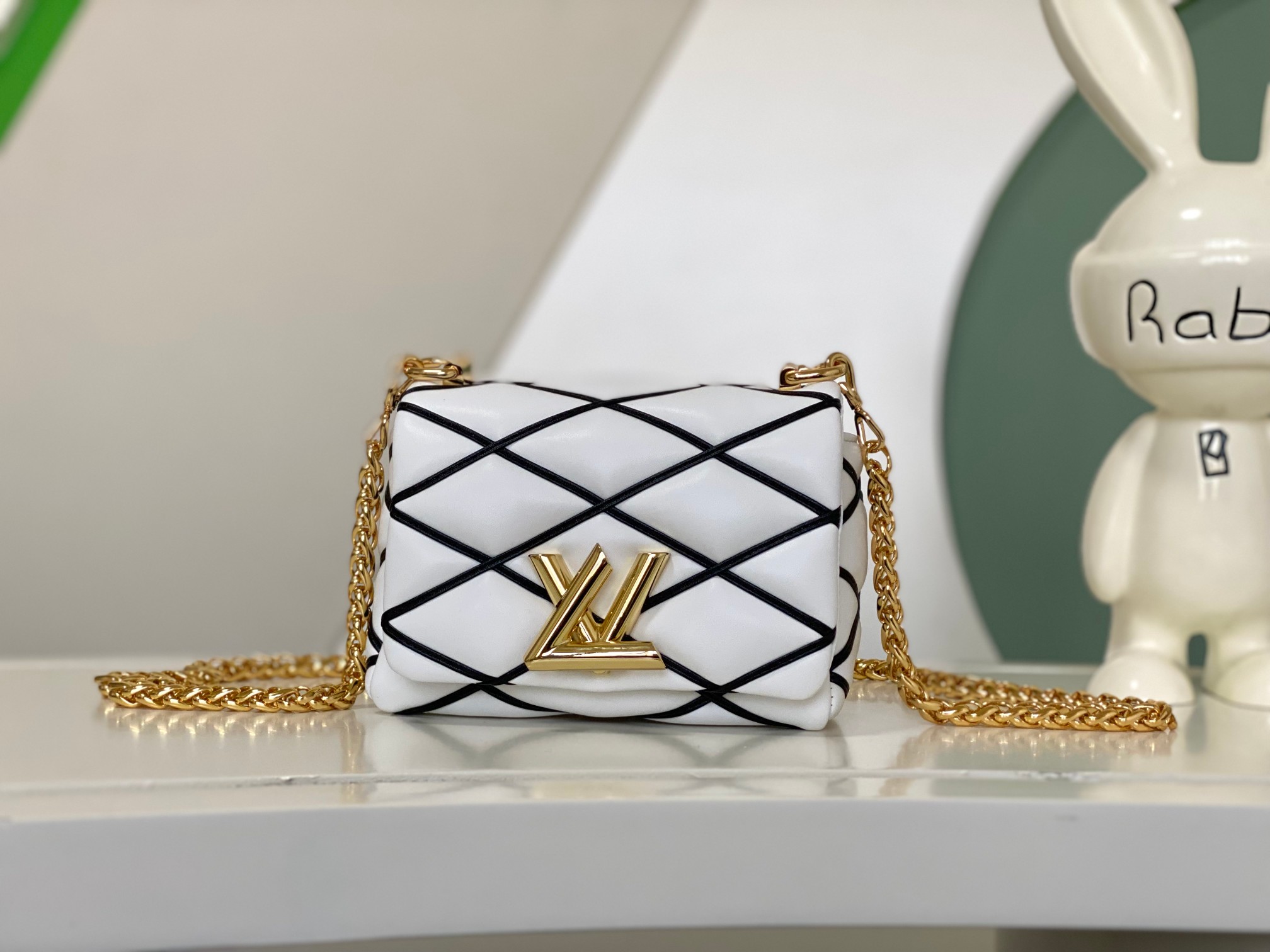 Louis Vuitton Bags Handbags White Sheepskin LV Twist Chains M23762