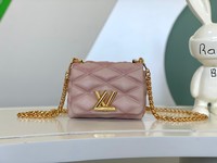 Louis Vuitton Bags Handbags Apricot Color Sheepskin LV Twist Chains M82752