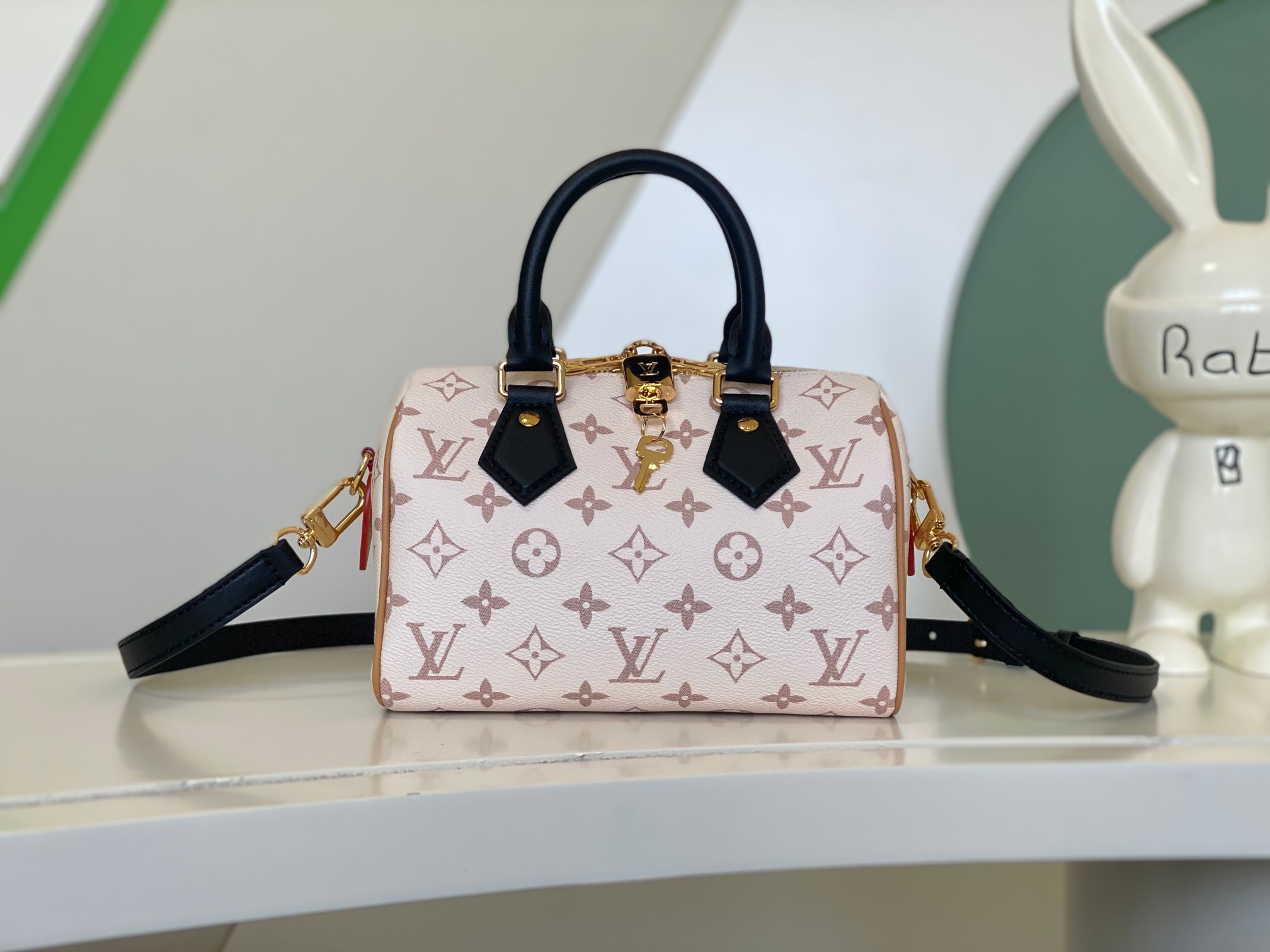 Find replica Louis Vuitton LV Speedy Handbags Travel Bags White Monogram Canvas Cowhide Fabric M46906