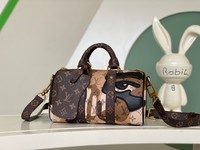 Louis Vuitton LV Keepall Bags Handbags White Printing Canvas M46678