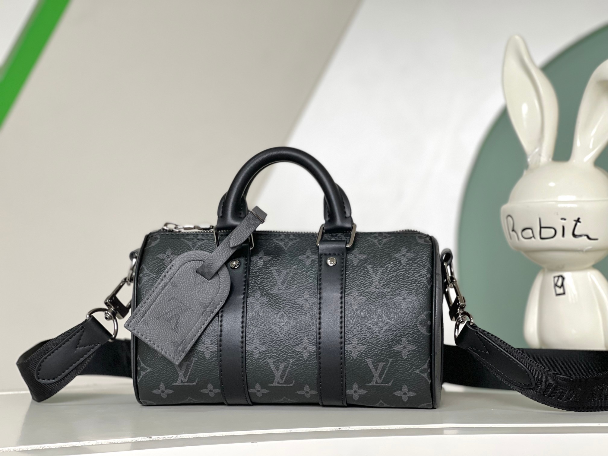 Louis Vuitton LV Keepall Bags Handbags Black Monogram Eclipse Canvas M46271