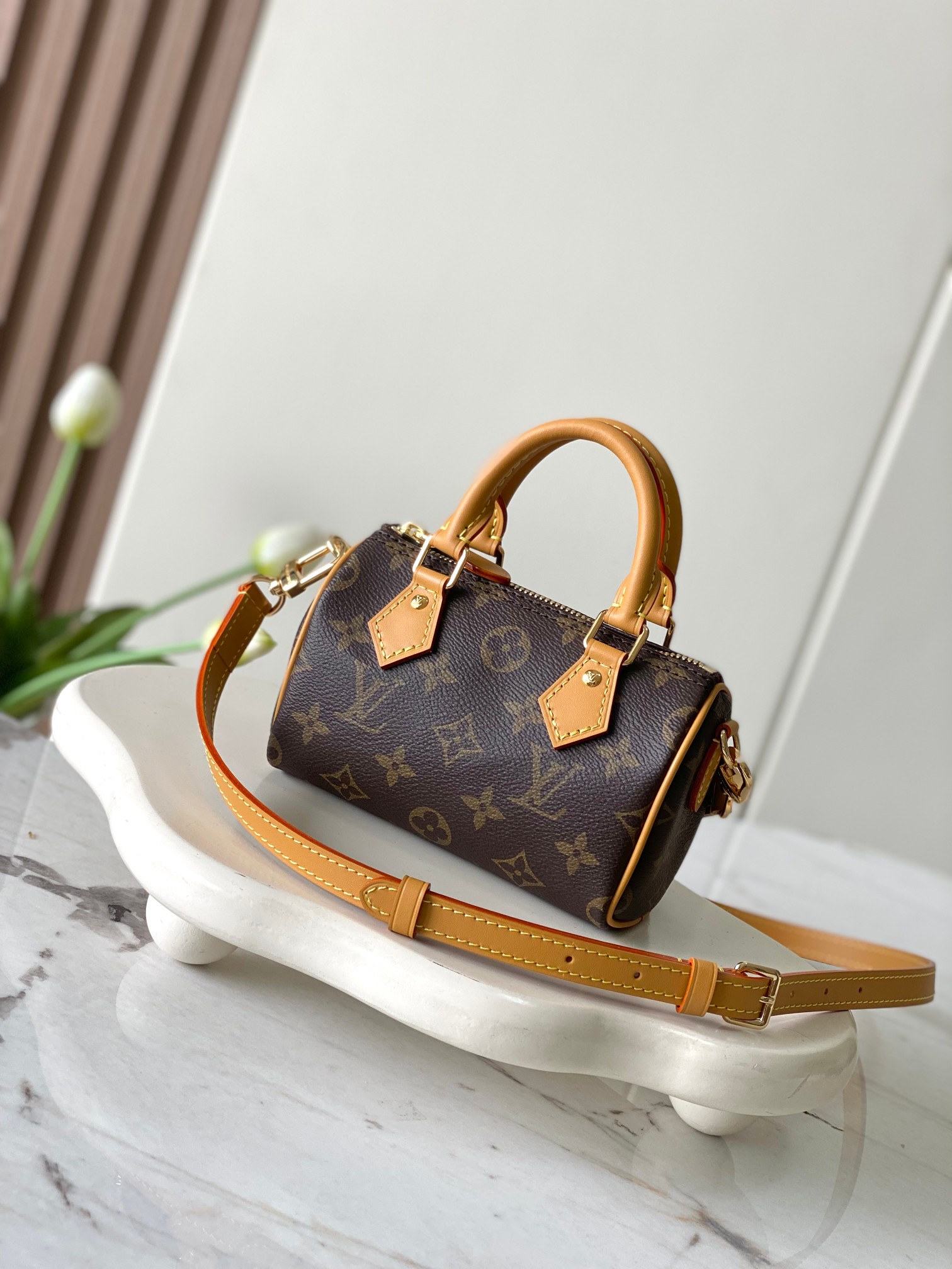 Louis Vuitton LV Speedy Bags Handbags Yellow Monogram Canvas Mini M81085