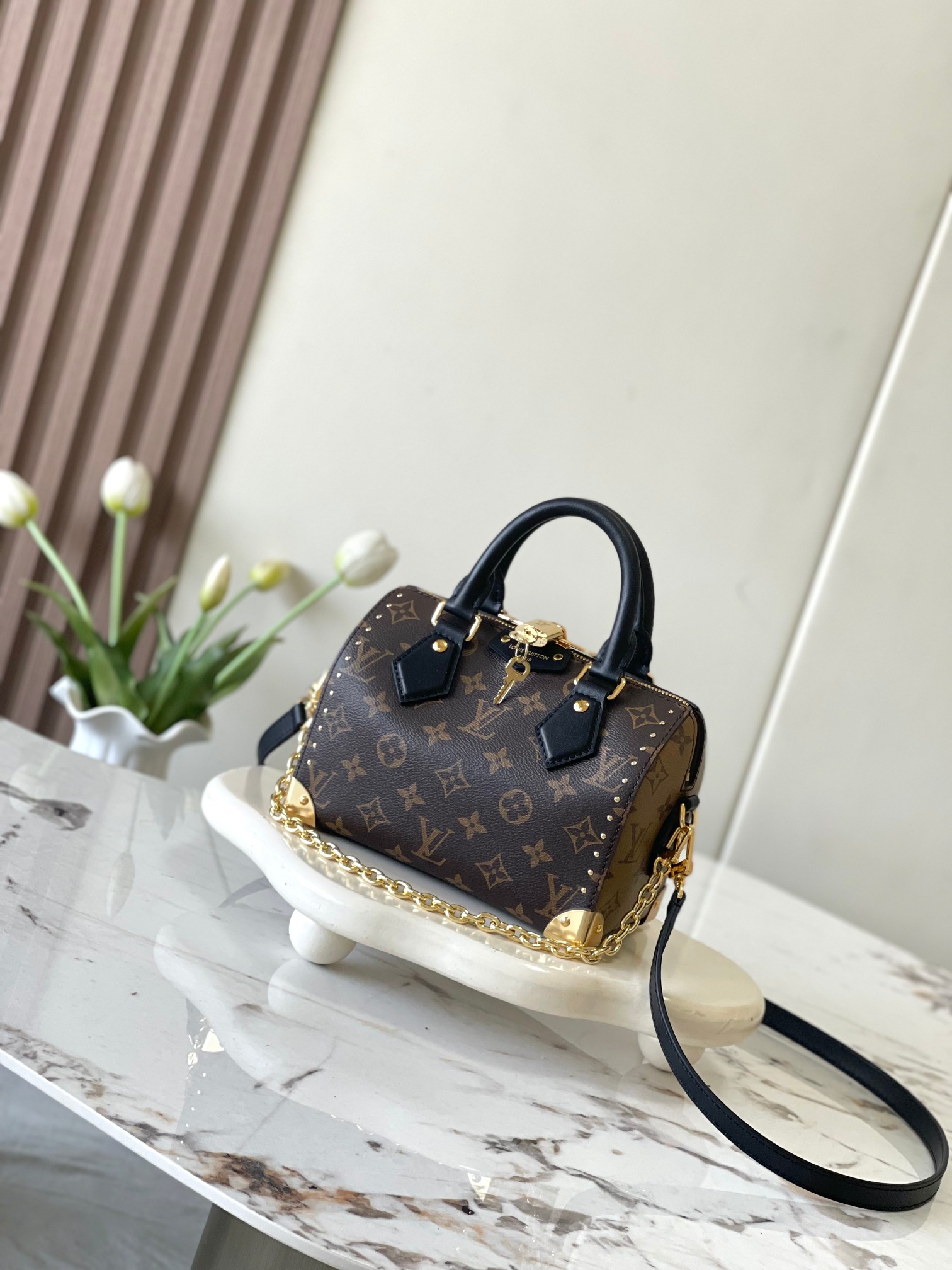 Louis Vuitton AAAA
 Bags Handbags Monogram Canvas Cowhide Fabric Spring Collection Chains