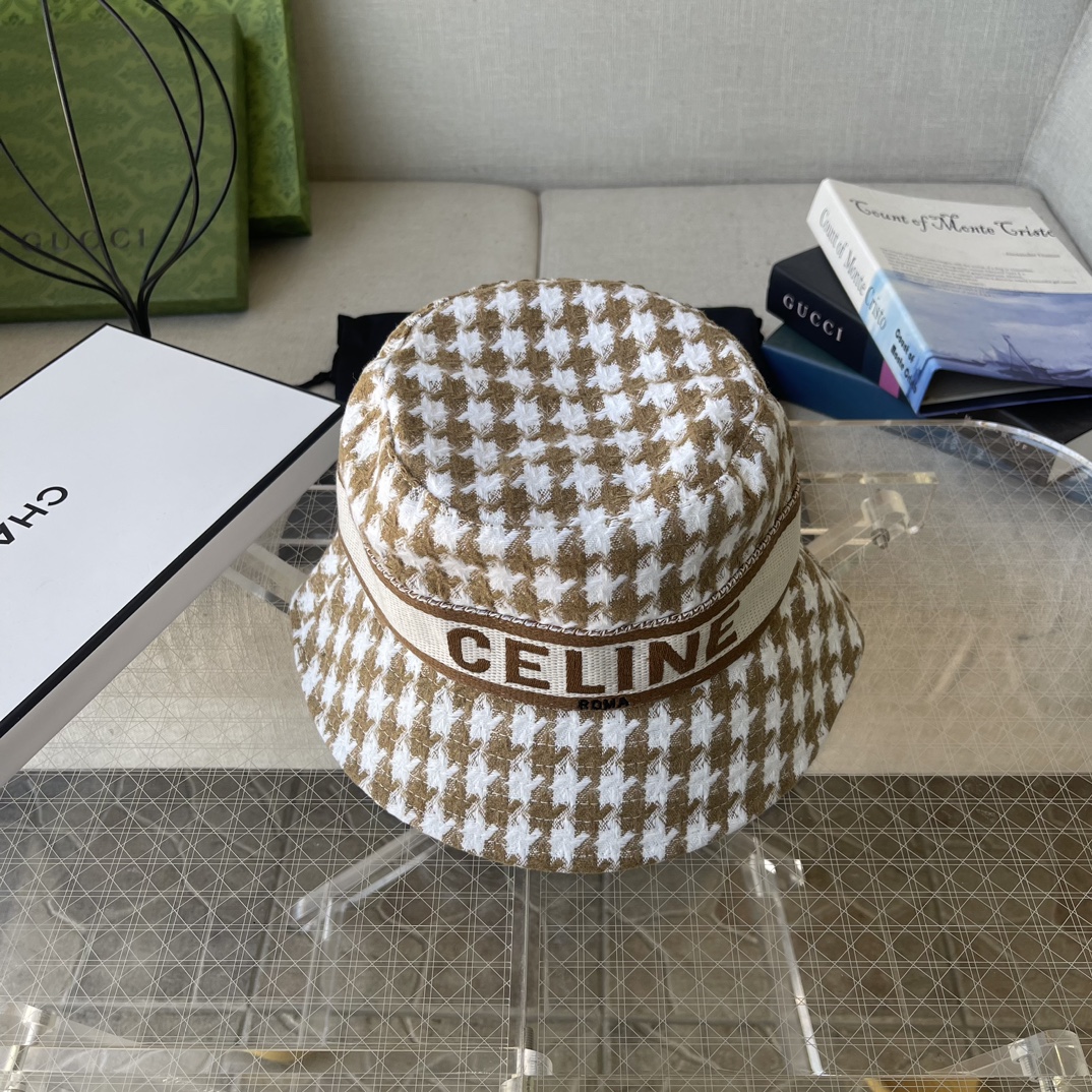 Replica 1:1 High Quality Celine Hats Bucket Hat Embroidery