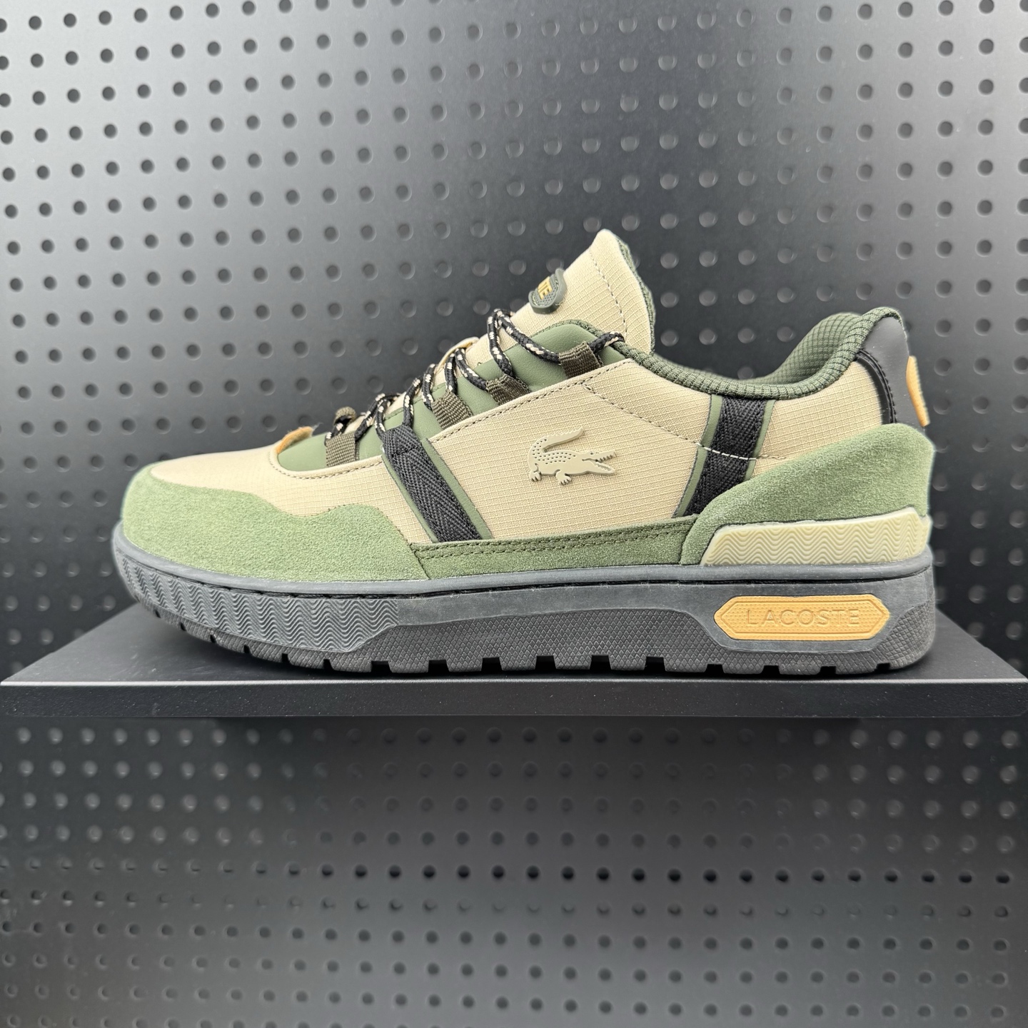 LACOSTE法国鳄鱼 T-Clip 皮革绒面革 舒适时尚 百搭 防滑 低帮 板鞋 男款 货号:48SMA0033 (26)