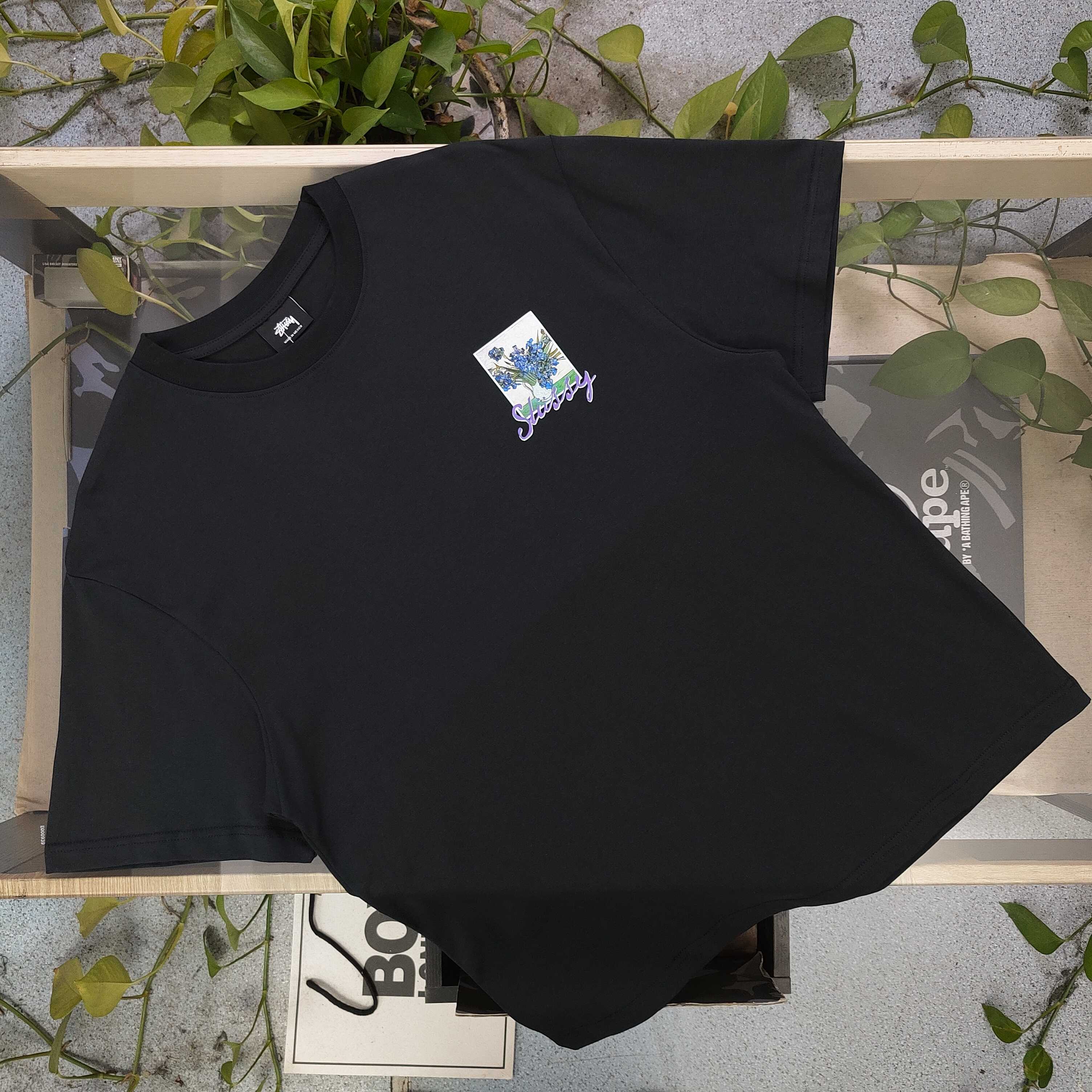 New Stussy Van Gogh Logo T-shirt: Classic, Quality, Environmentally Friendly, Gender-Neutral - 图片 3
