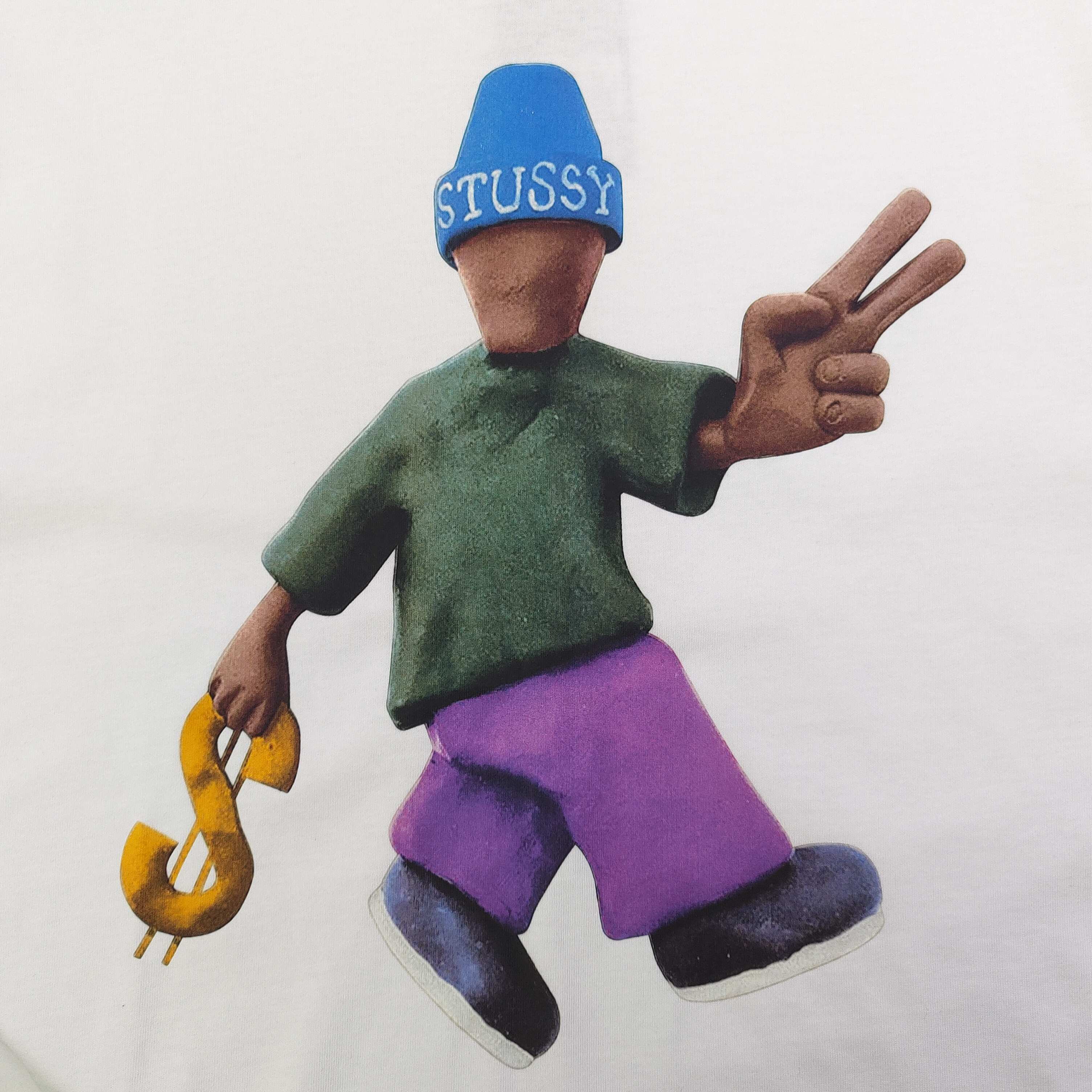 New Stussy Mask Hat Boys: Stylish, Quality T-shirts with Customized Prints, Gender-Neutral, White, S-XXL. - 图片 4