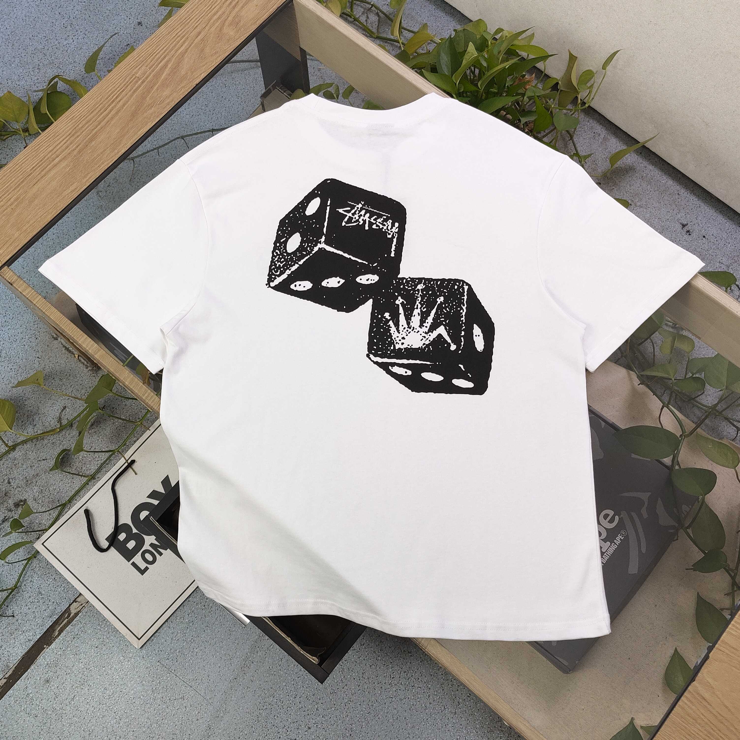 New Stussy Dice Logo T-shirt: Quality Cotton, Classic Design, Environmental Friendly, Various Sizes - 图片 2