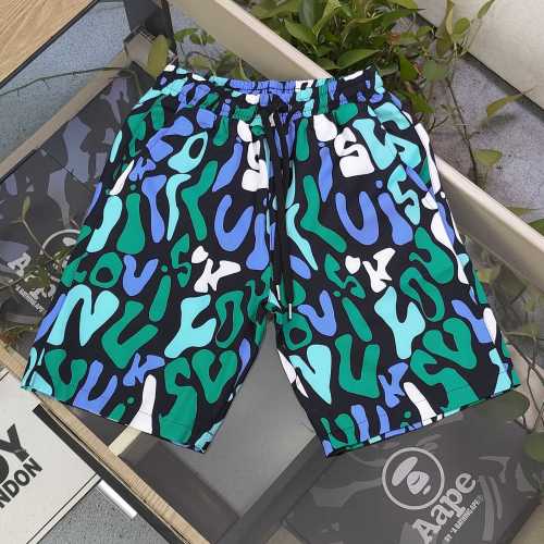 Louis Vuitton Cartoon Logo Print Quick-Dry Beach Shorts for Men and Women 1 Louis Vuitton Cartoon Logo Print Quick-Dry Beach Shorts for Men and Women