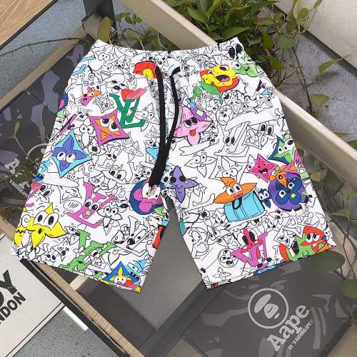Louis Vuitton Cartoon Print Quick-Dry Beach Shorts Men Women Couple Style 1 Louis Vuitton Cartoon Print Quick-Dry Beach Shorts Men Women Couple Style