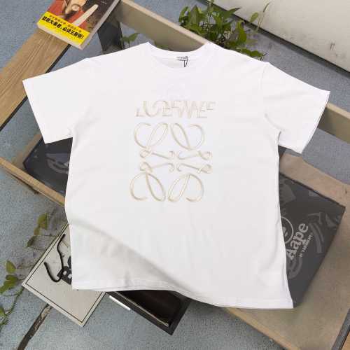 Loewe Embroidered Logo T-Shirt - Casual Unisex Short Sleeve Tee 1 Loewe Embroidered Logo T-Shirt - Casual Unisex Short Sleeve Tee