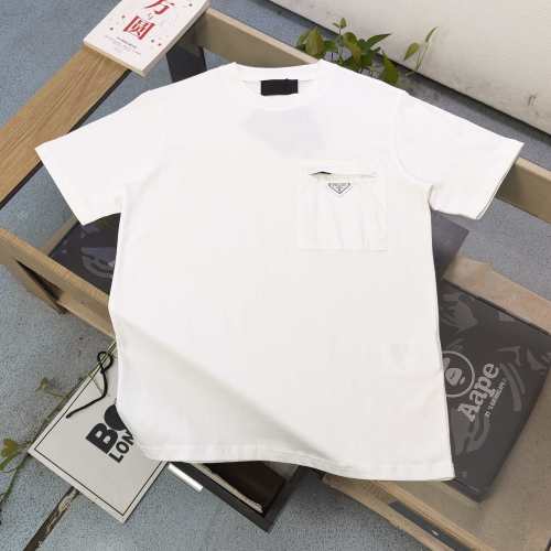 Prada 2025 Chest Pocket Logo Tee - Casual Unisex Short Sleeve T-Shirt 1 Prada 2025 Chest Pocket Logo Tee - Casual Unisex Short Sleeve T-Shirt