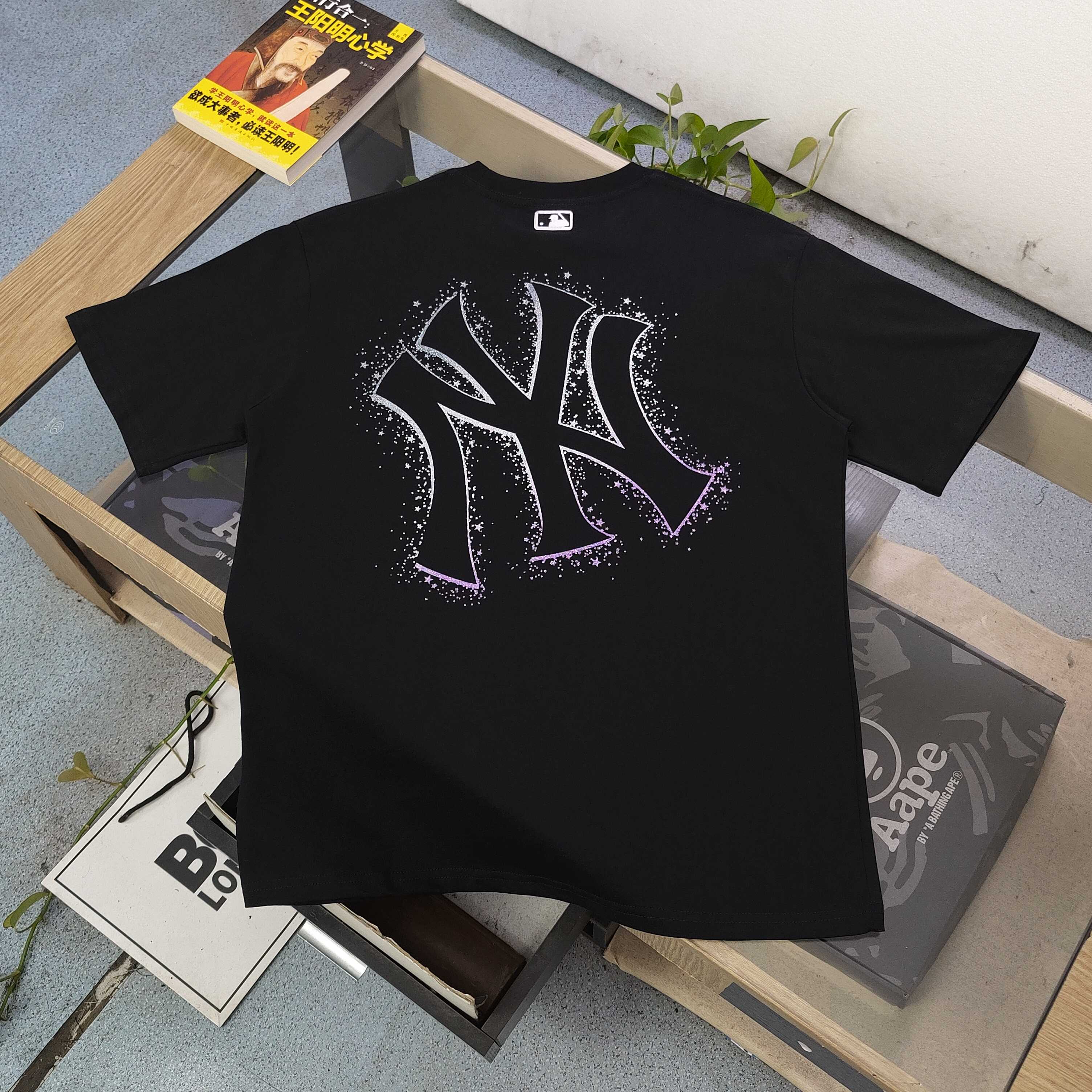 MLB Yankees NY Vintage Logo Camiseta de Manga Corta para Parejas 5 a1742280033187 8731