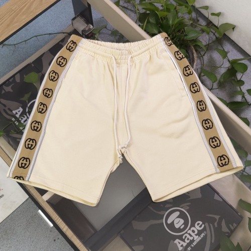 Gucci Men's Reflective Tape Terry Shorts, Casual Couple Style, High Street Fashion 1 Gucci Men's Reflective Tape Terry Shorts, Casual Couple Style, High Street Fashion